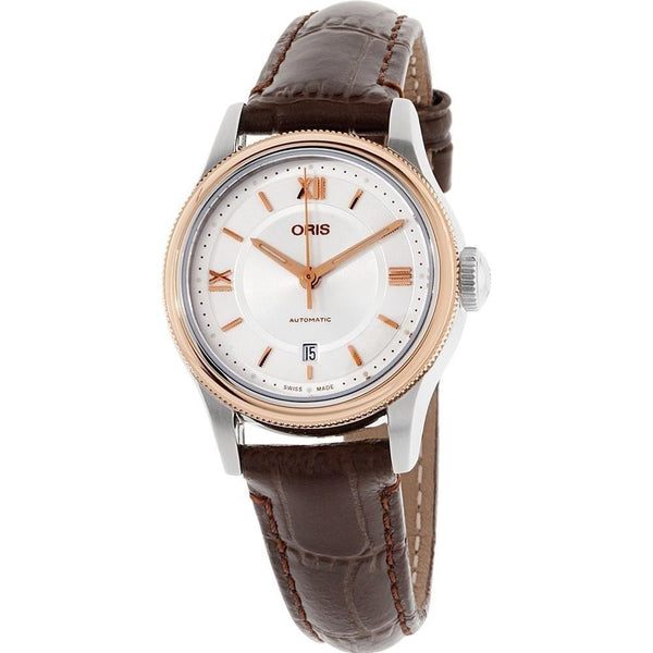 Oris Women's 56177184371LS Classic Brown Leather Watch