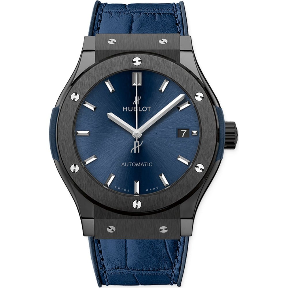 Hublot Classic Fusion Automatic 38mm Midsize Watch 565.cm.7170.lr Ceramic Blue
