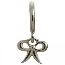 Happy Bow Charm (Silver)