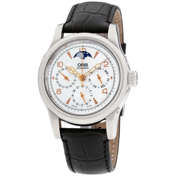 Oris Men's 58175664061LSBLK Big Crown Complication Black Leather Watch