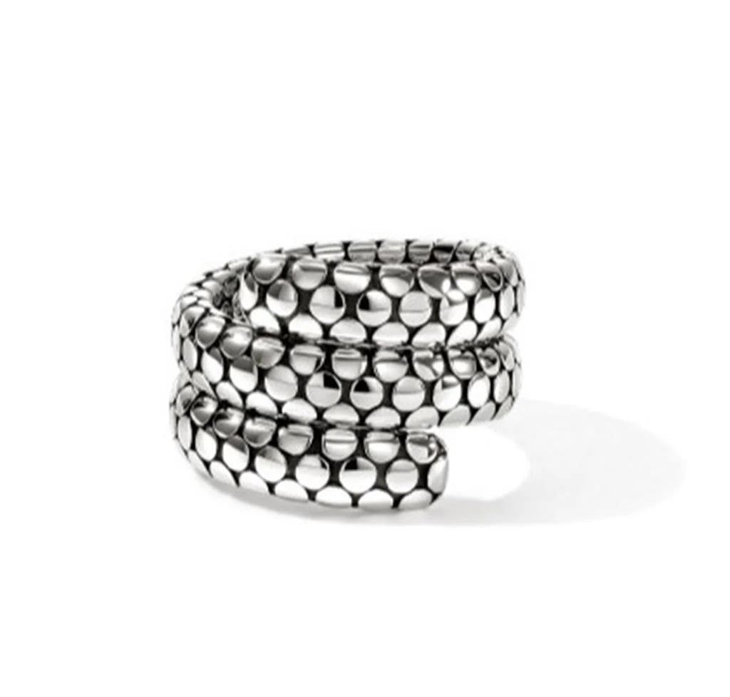 Sterling Silver Dot Coil Ring