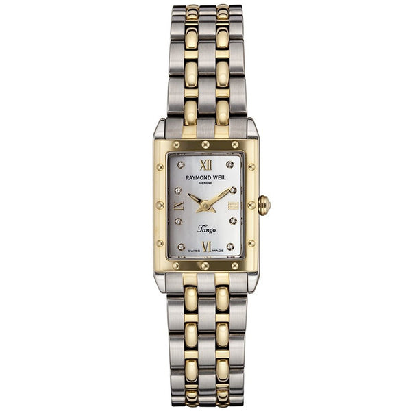 Raymond Weil Women's 5971-STP-00995 Tango 18 Kt Yellow Gold Diamond Two-Tone Stainless Steel Watch