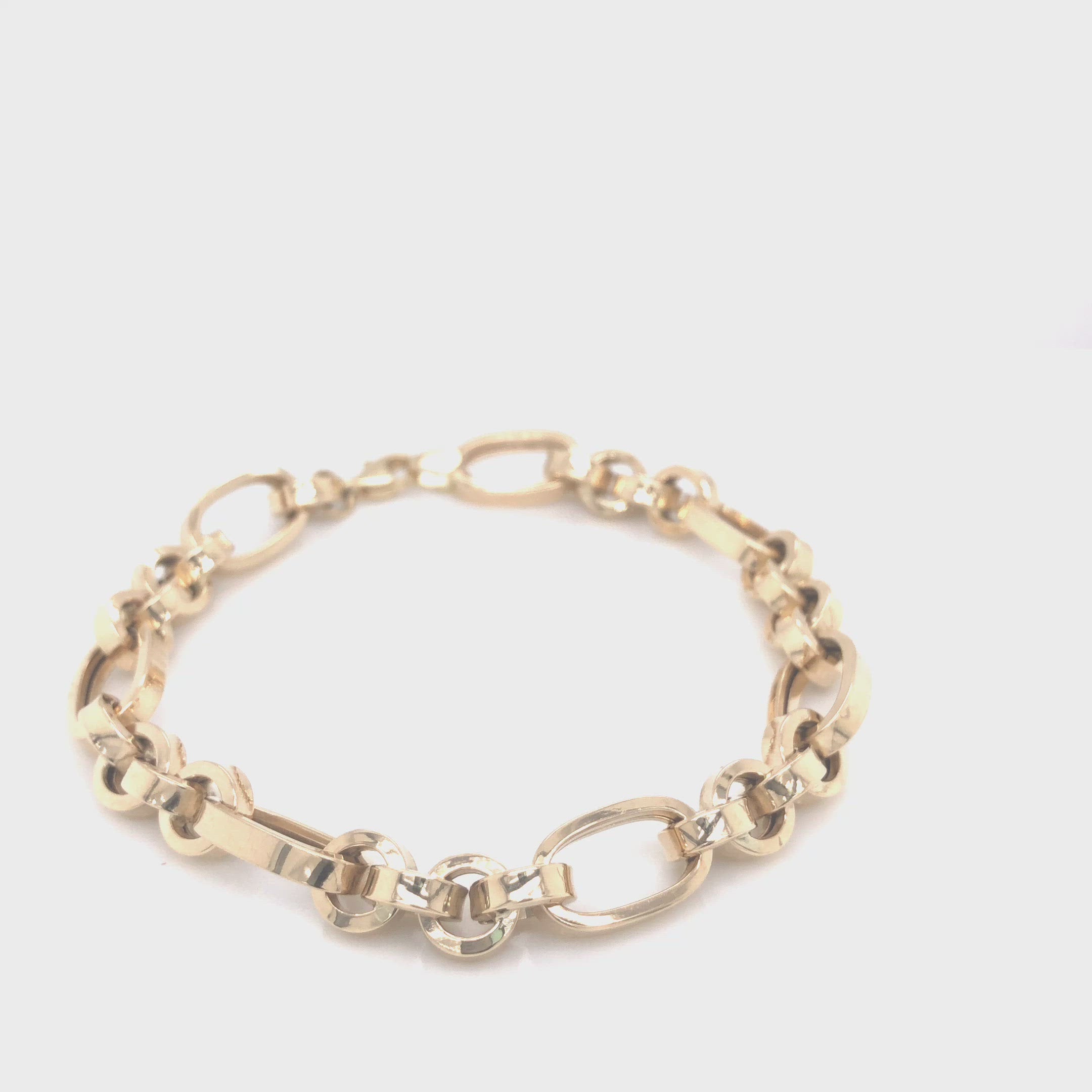 14K Link Bracelet Gold