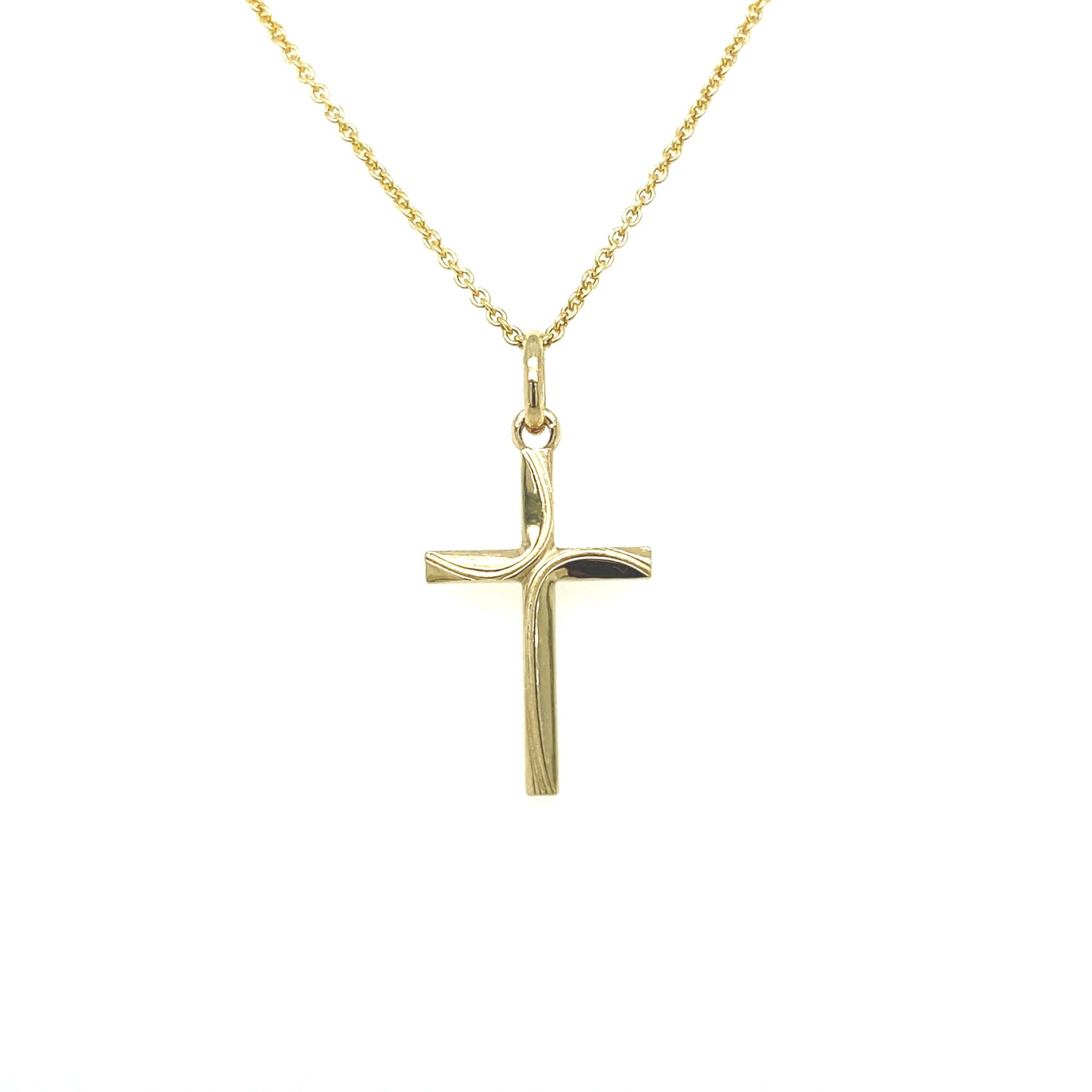 14K Gold Small Cross Pendant