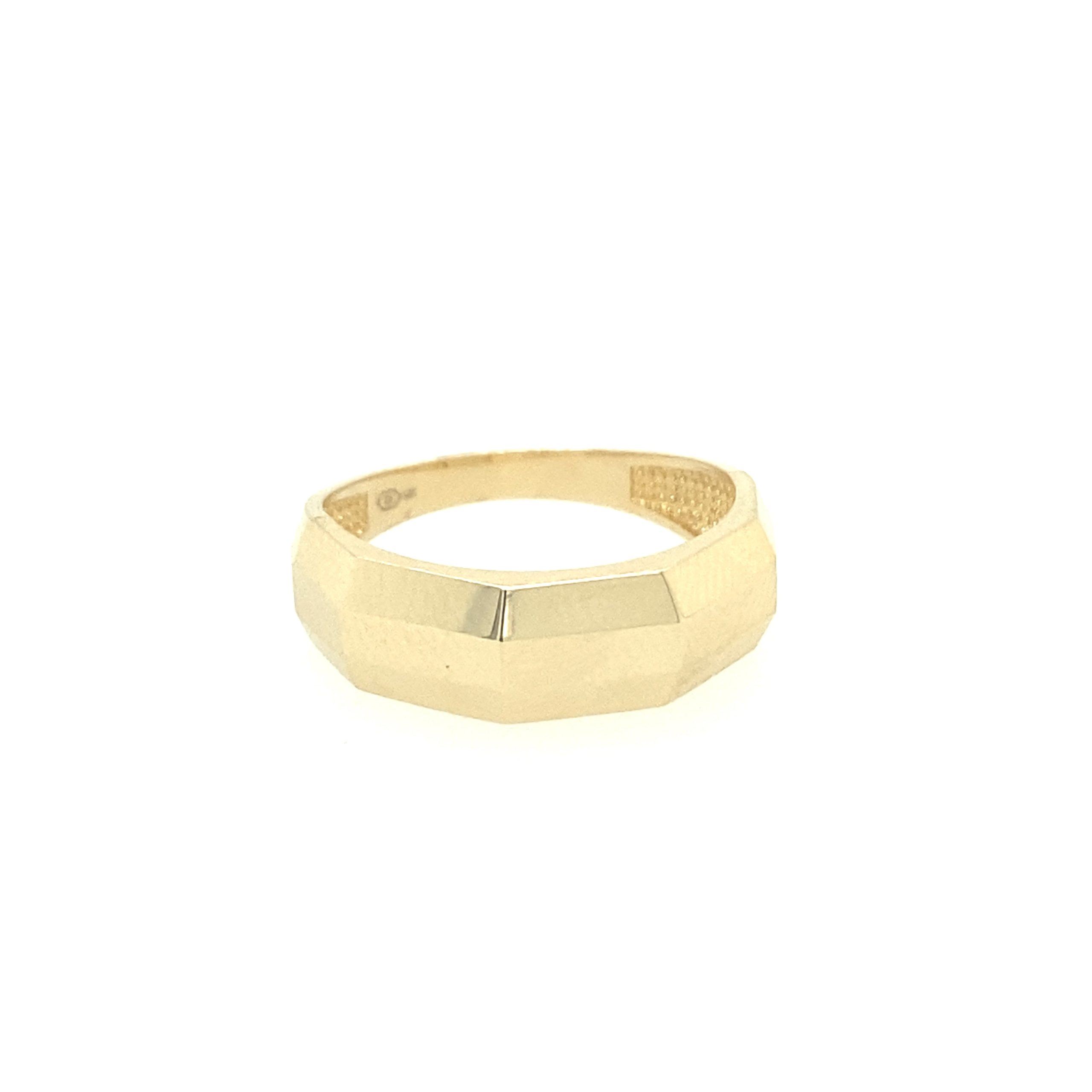 14K Gold Faceted Ring