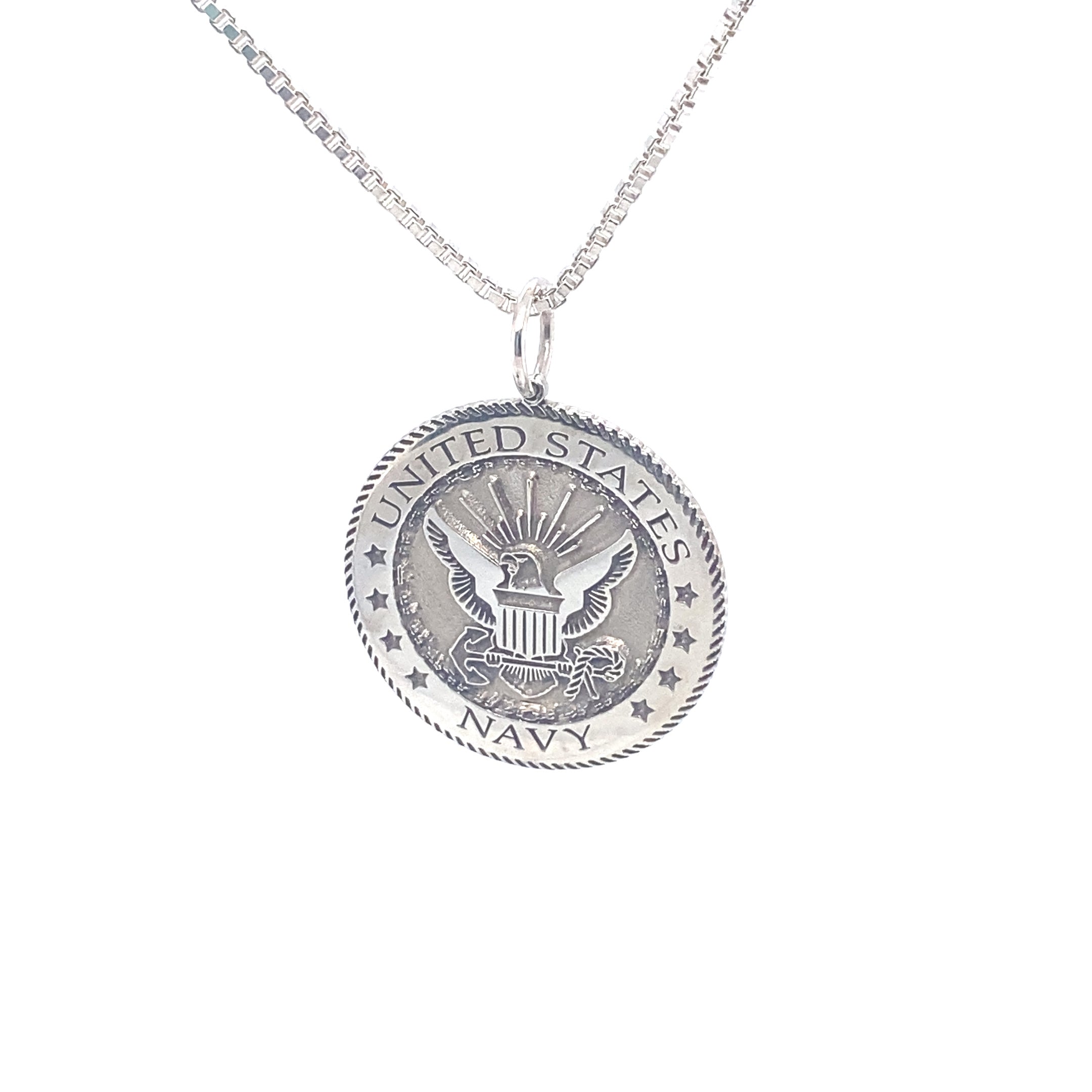 US Navy Custom Pendant in Sterling Silver