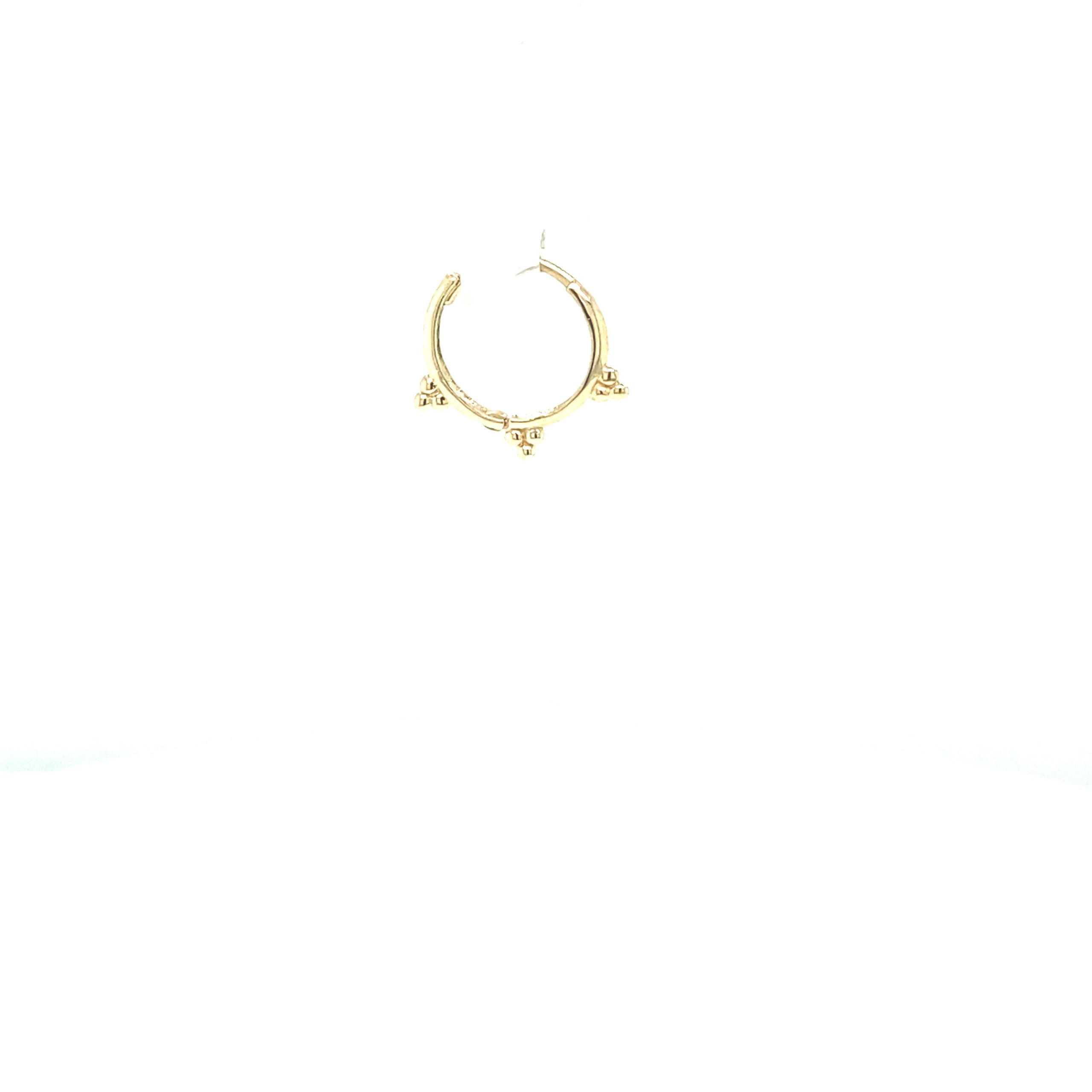 14K GRAPE HOOP MULTI-USE EARRING