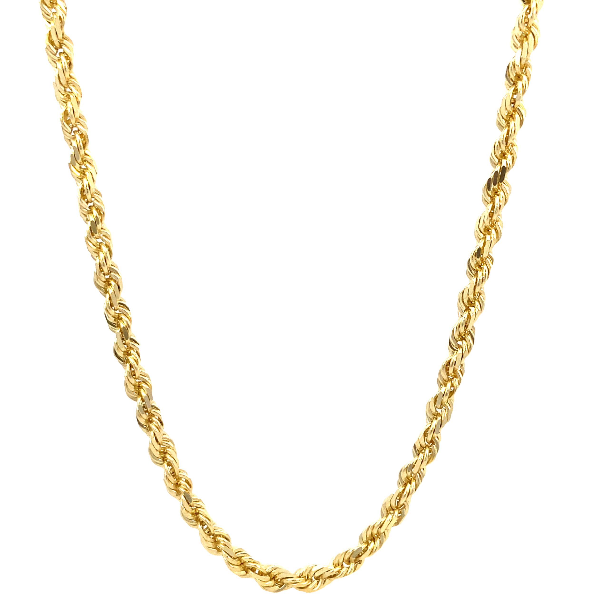14K Gold Solid Rope Chain