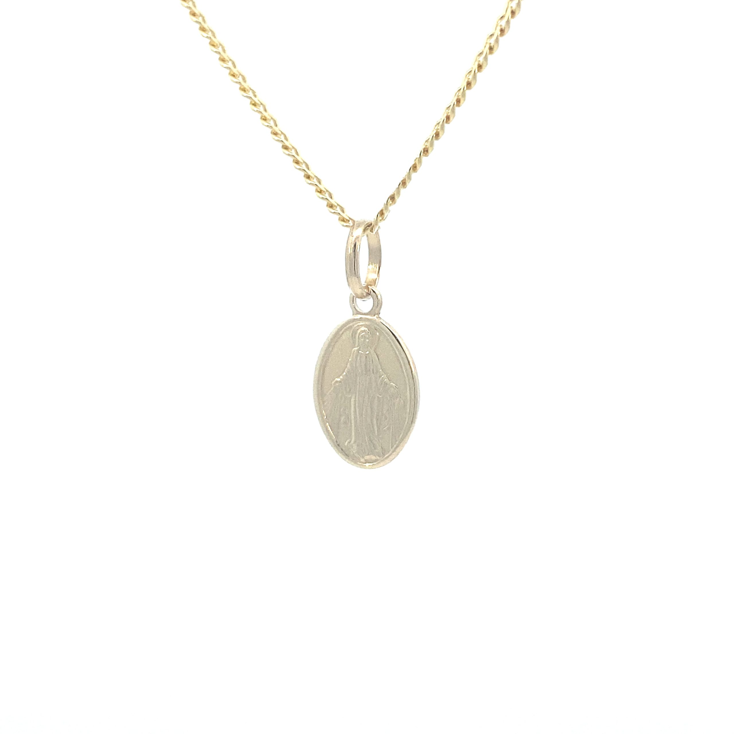 14K Gold Virgin Image Pendant