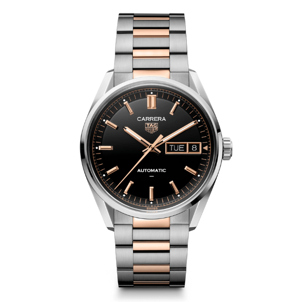 TAG Heuer Carrera Day-Date Two-Tone Black Dial - WDA2111.BD0001
