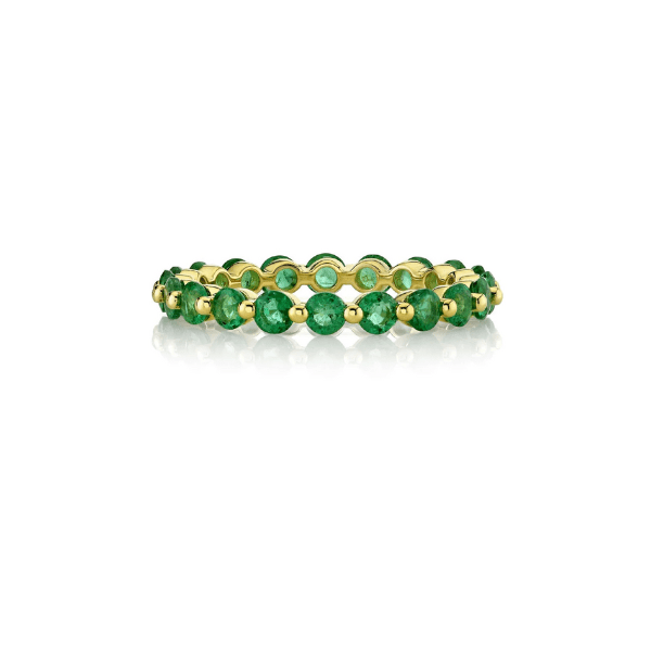 Sloane Street 18K Yellow Gold Emerald Eternity Band- SS-R013-EM-Y-7