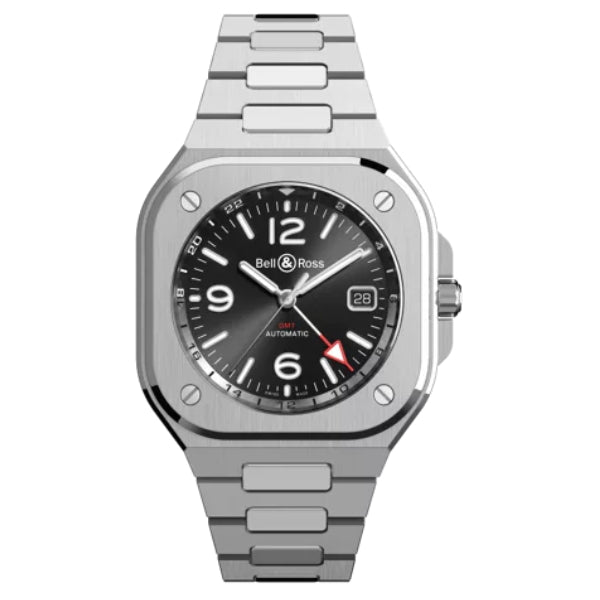 Bell & Ross BR-05 GMT Black Steel on Bracelet - BR05G-BL-ST/SST
