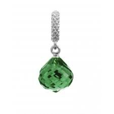Emerald Mysterious Drop Charm (Silver/Green)