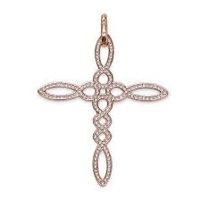 Infinity of Love Cross Charm (Rose-Gold)