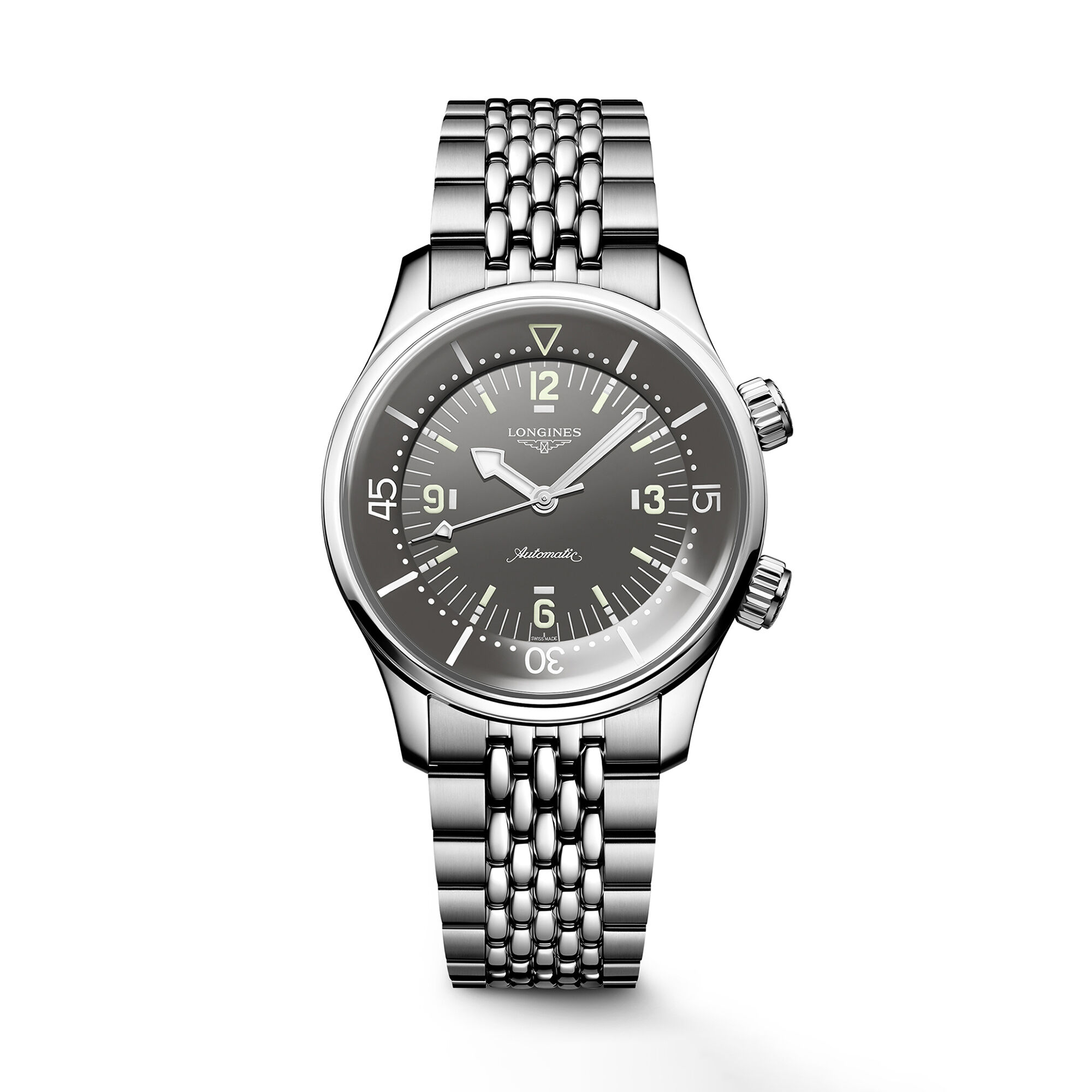 Longines Legend Diver Gray Dial Watch, 39mm