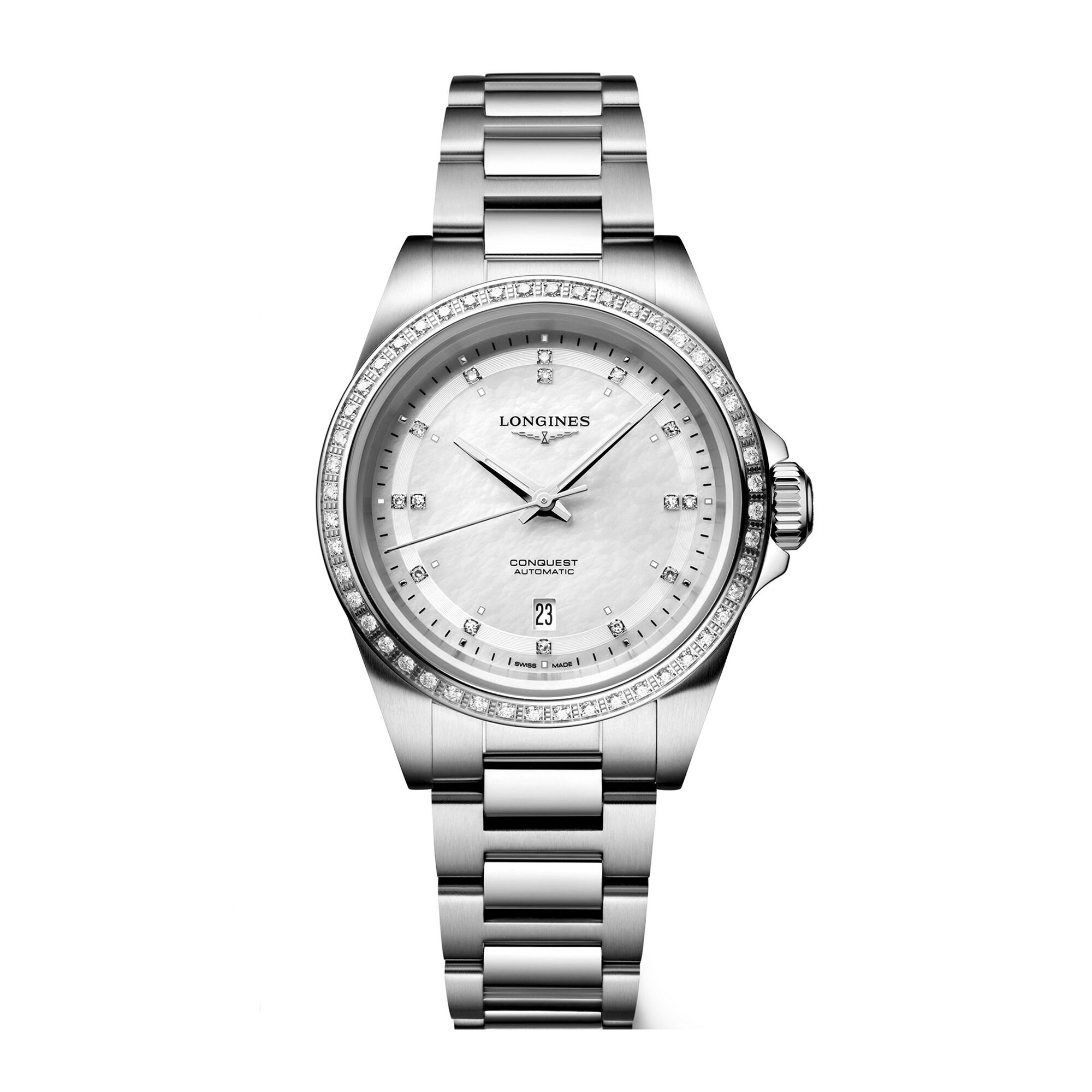 Longines Conquest Mother of Pearl Dial Watch, 30mm