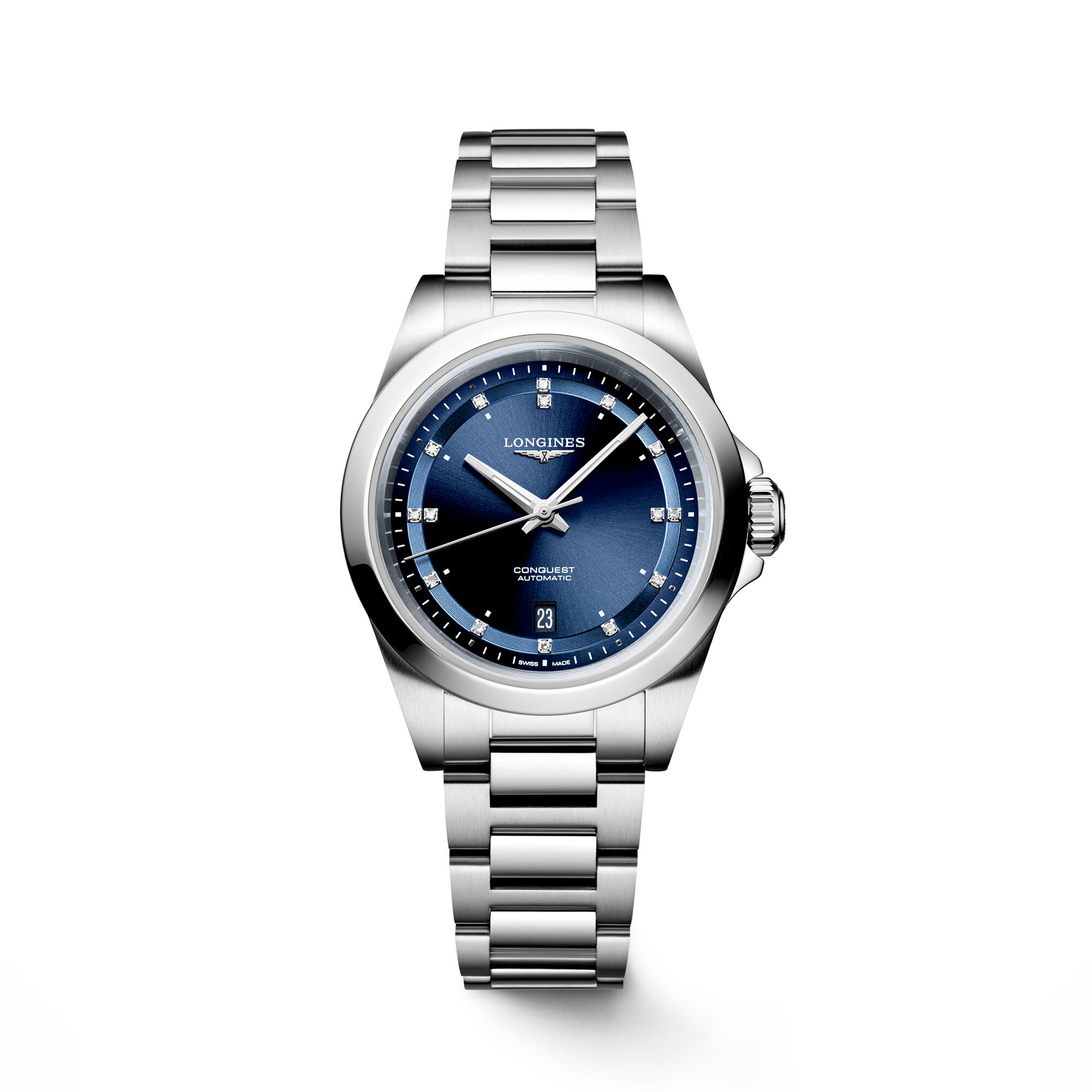 Longines Conquest Blue Dial Watch, 30mm