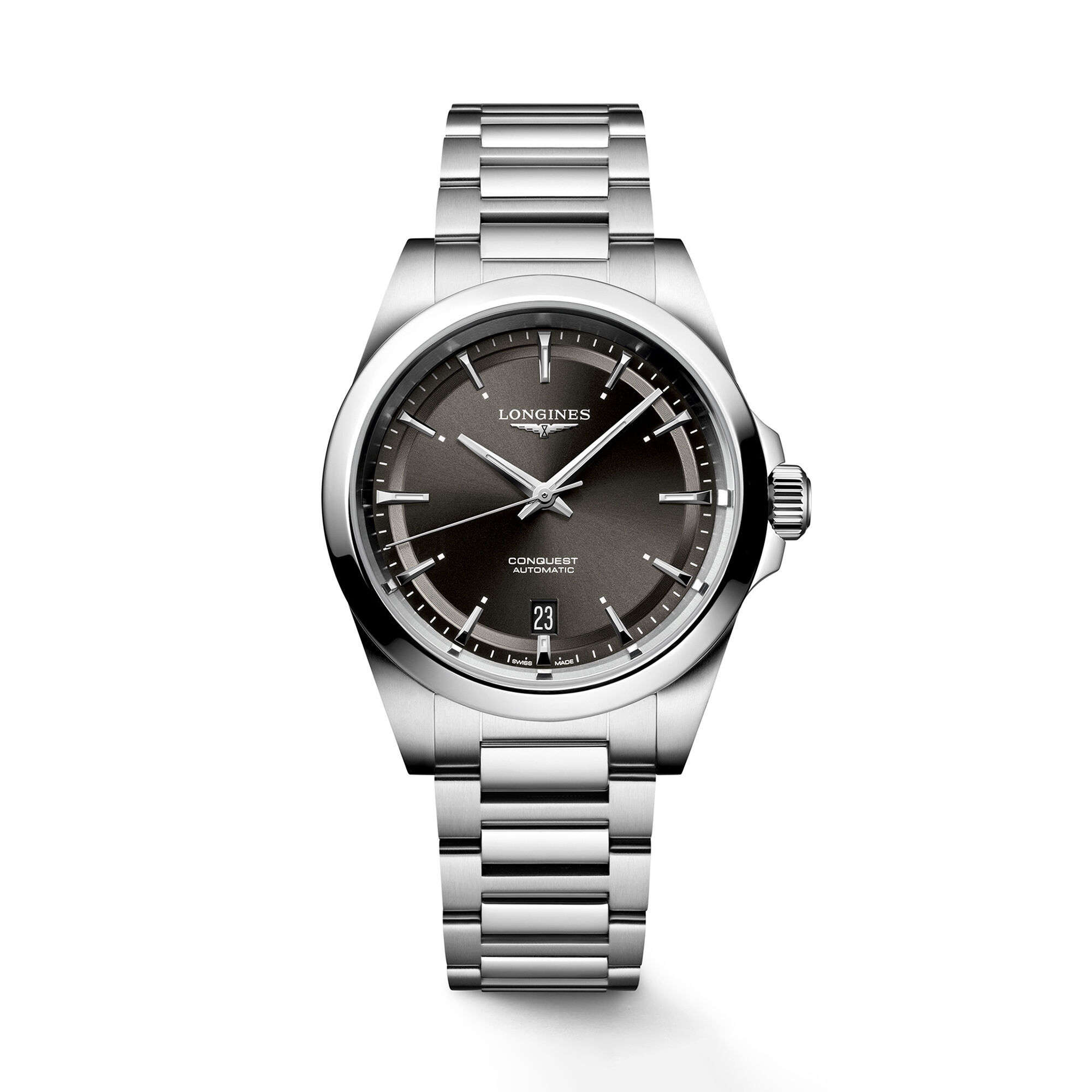 Longines Conquest Black Dial Watch, 38mm