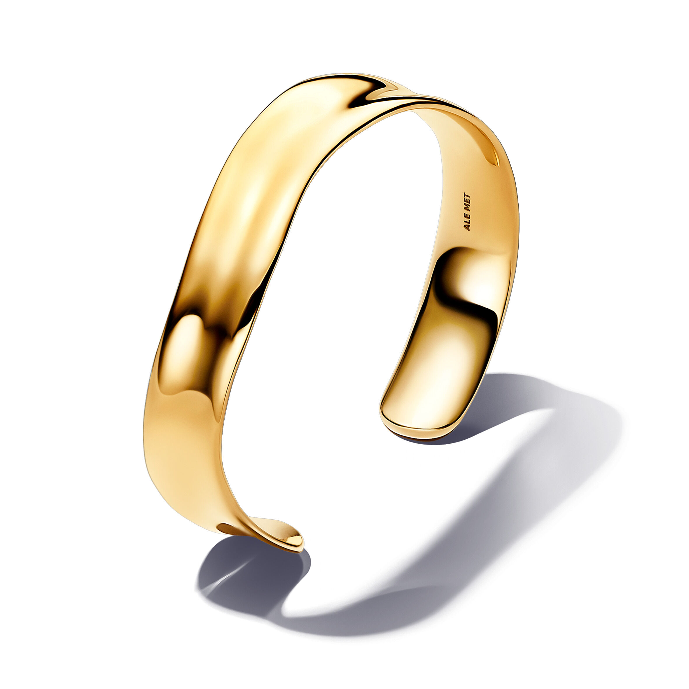 Pandora Organically Shaped Broad Open Bangle