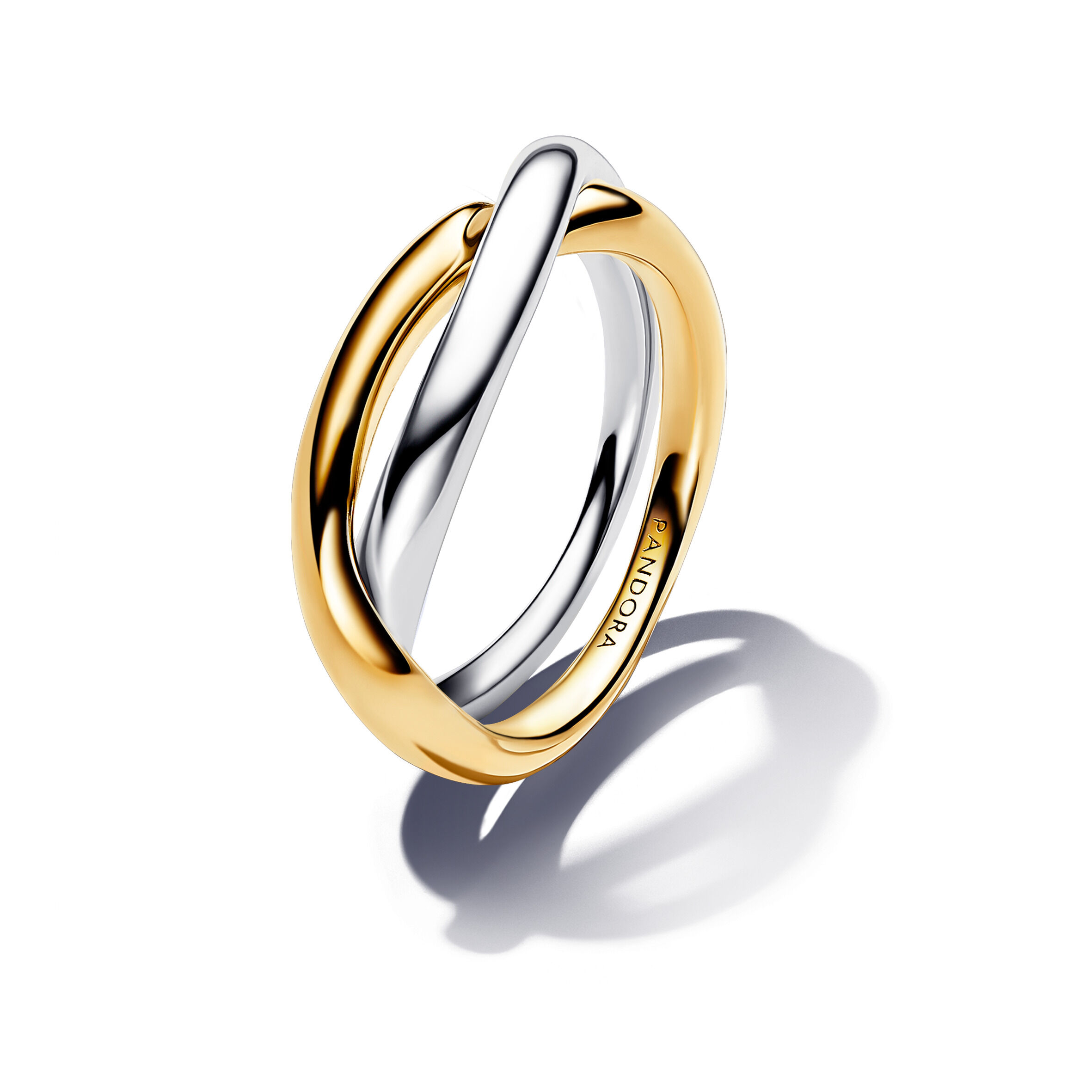 Pandora Essence Entwined Bands Two Tone Sterling silver and 14k gold-plated rings
