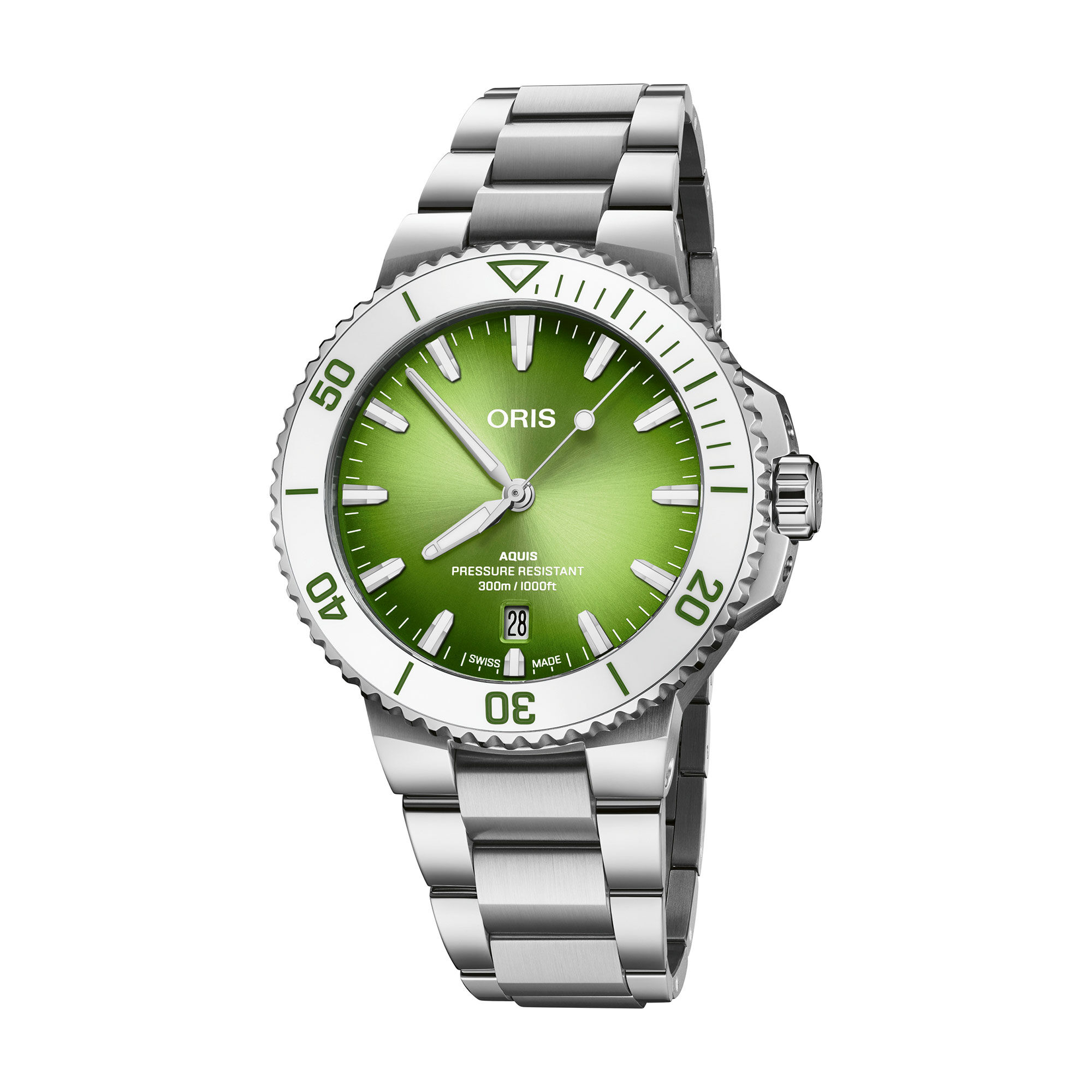 Oris Aquis Date Watch Green Dial, 41.50 mm