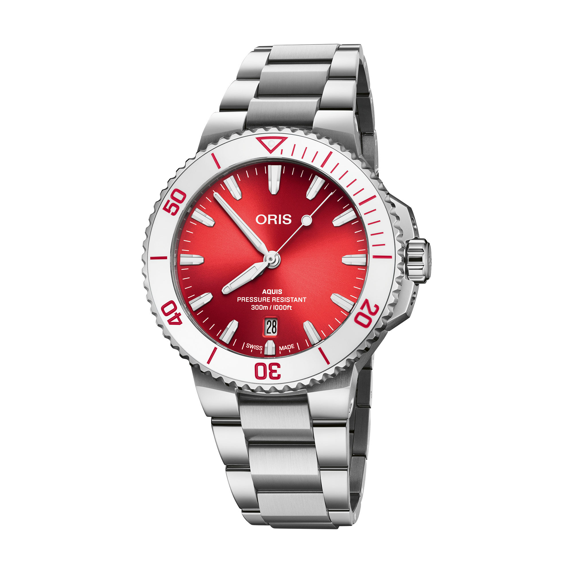 Oris Aquis Date Watch Red Dial, 41.50 mm