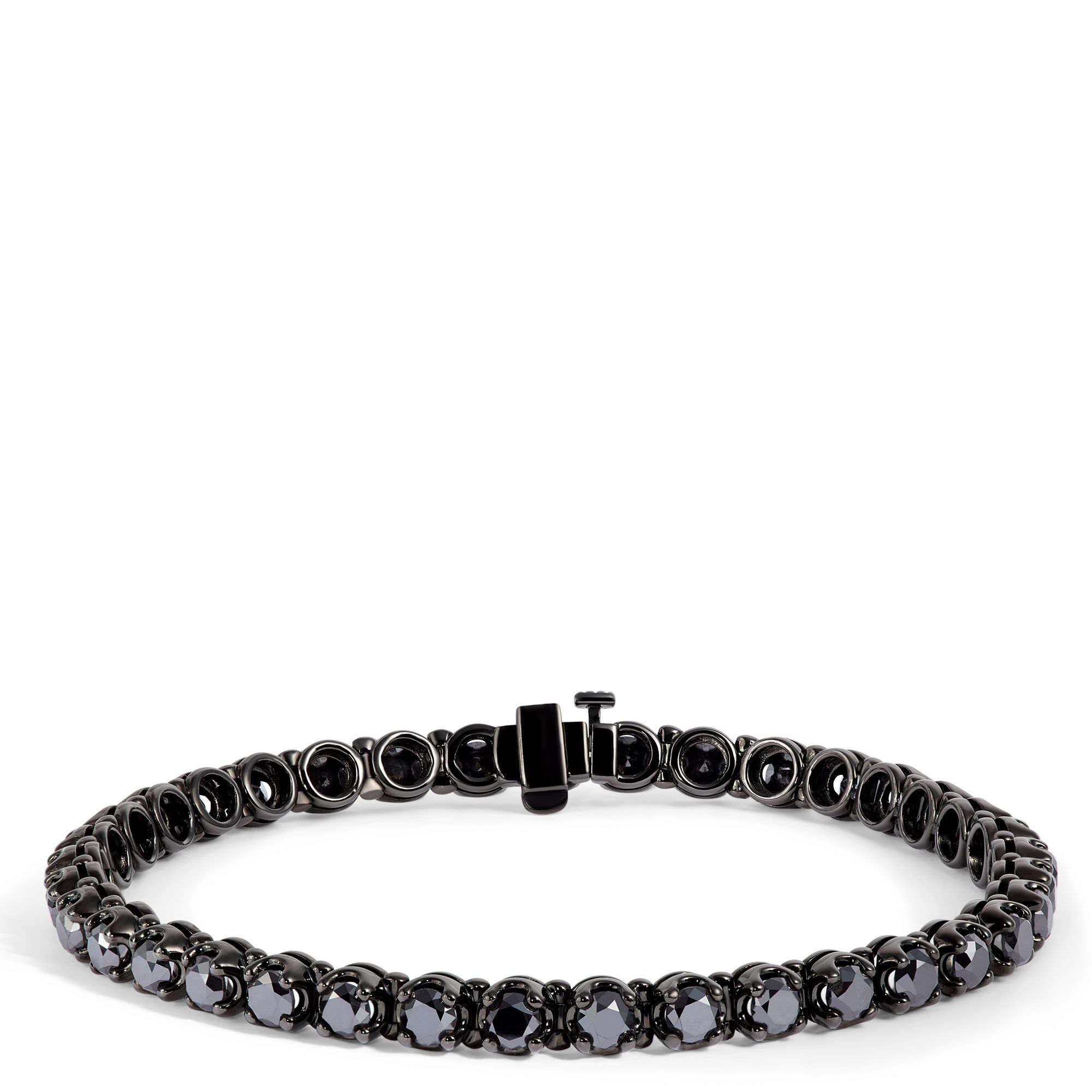 8.5-inch Black Diamond Bracelet, Black Rhodium