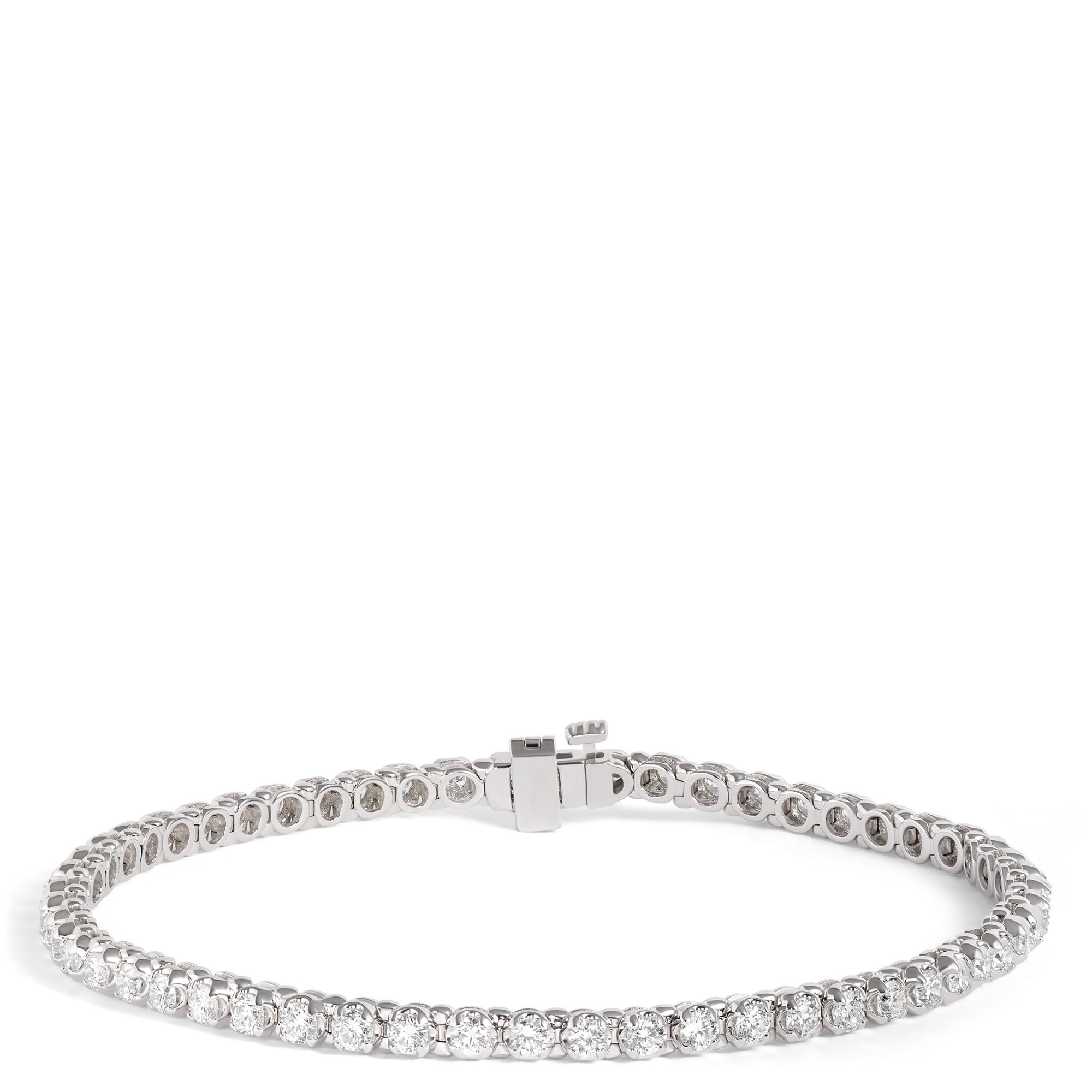 Buttercup Diamond Tennis Bracelet, 14K White Gold