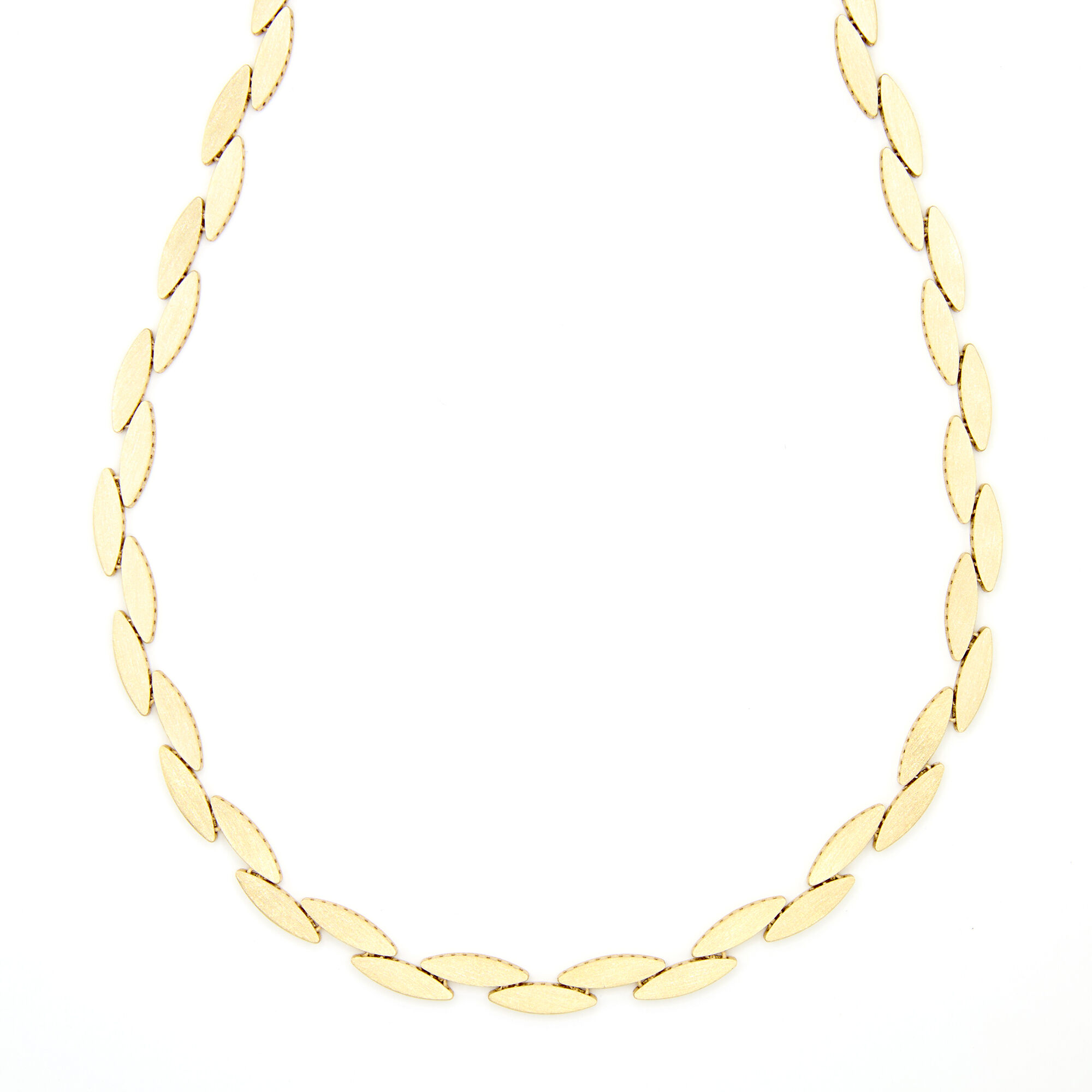 Toscano 18-Inch Marquise-Shaped Links Necklace, 14K Yellow Gold