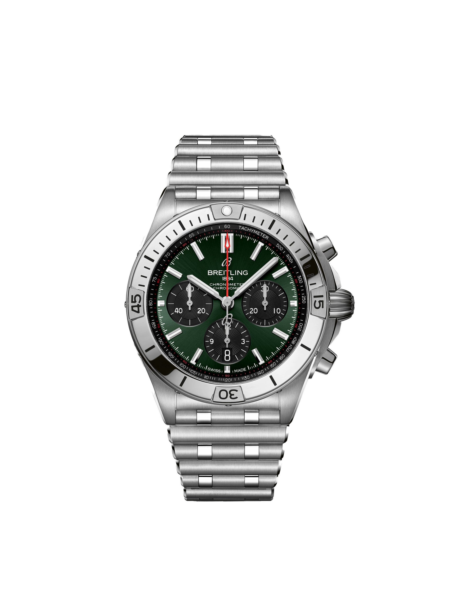Breitling Chronomat B01 42 Stainless Steel Green Dial Watch, 42mm