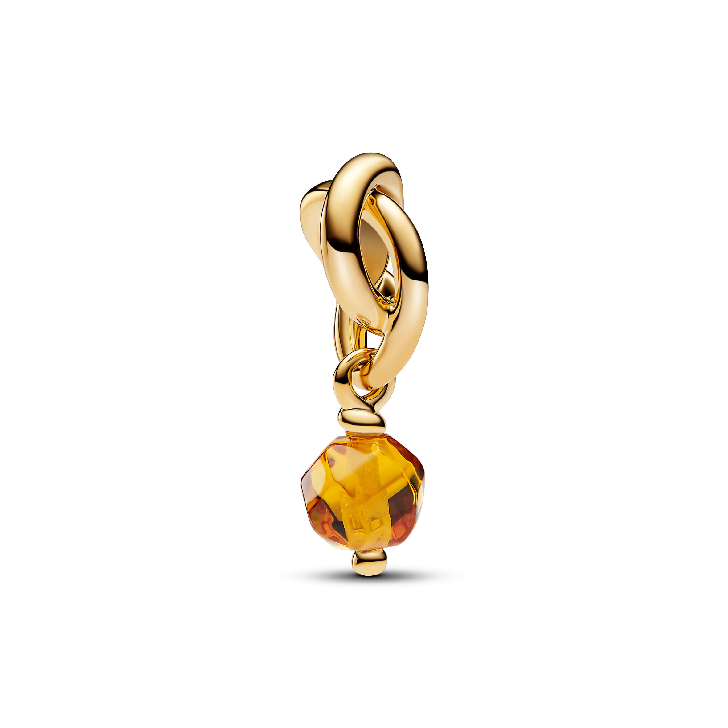 Pandora Faceted Honey Eternity Circle Dangle Charm