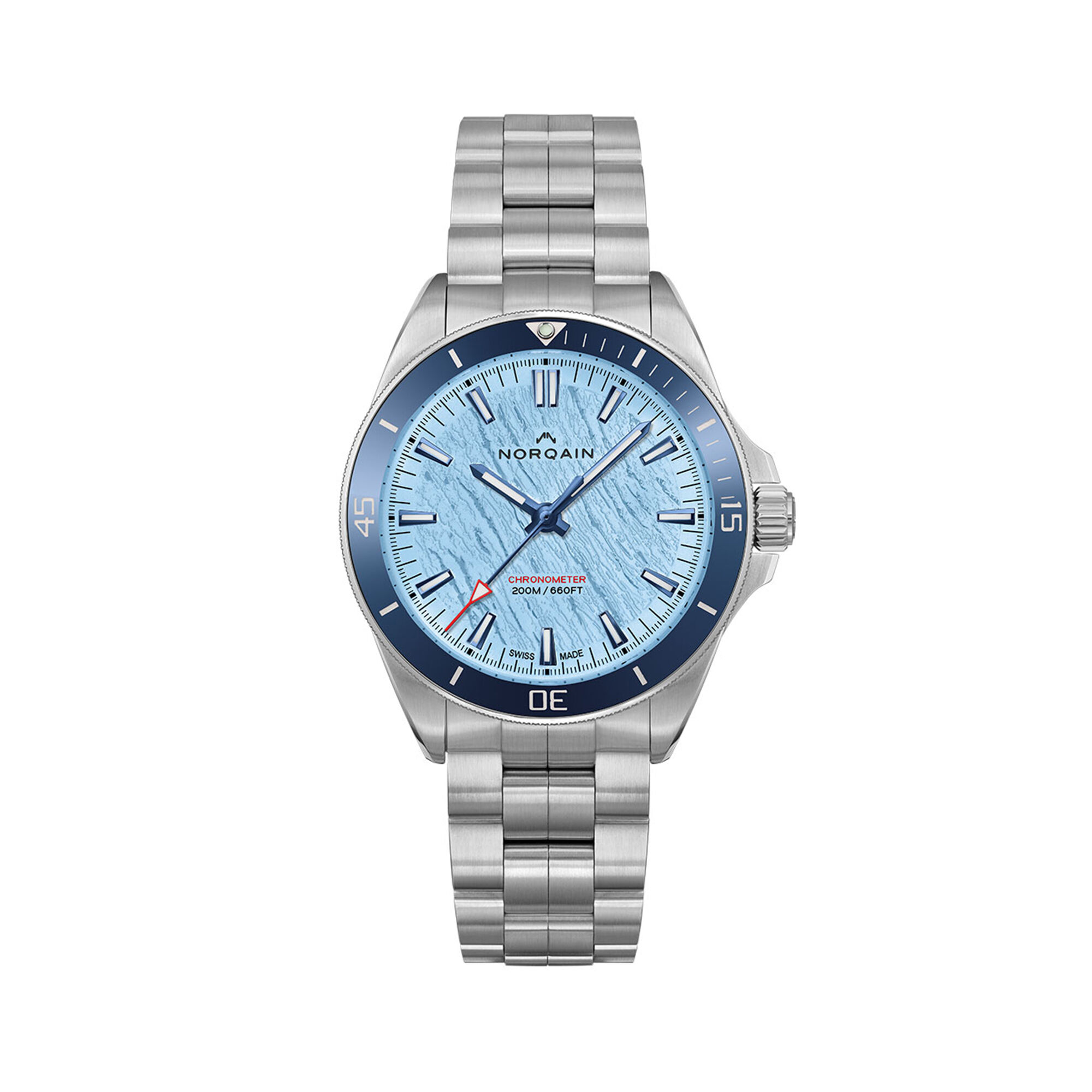 NORQAIN Neverest Glacier Blue Dial Watch, 40mm