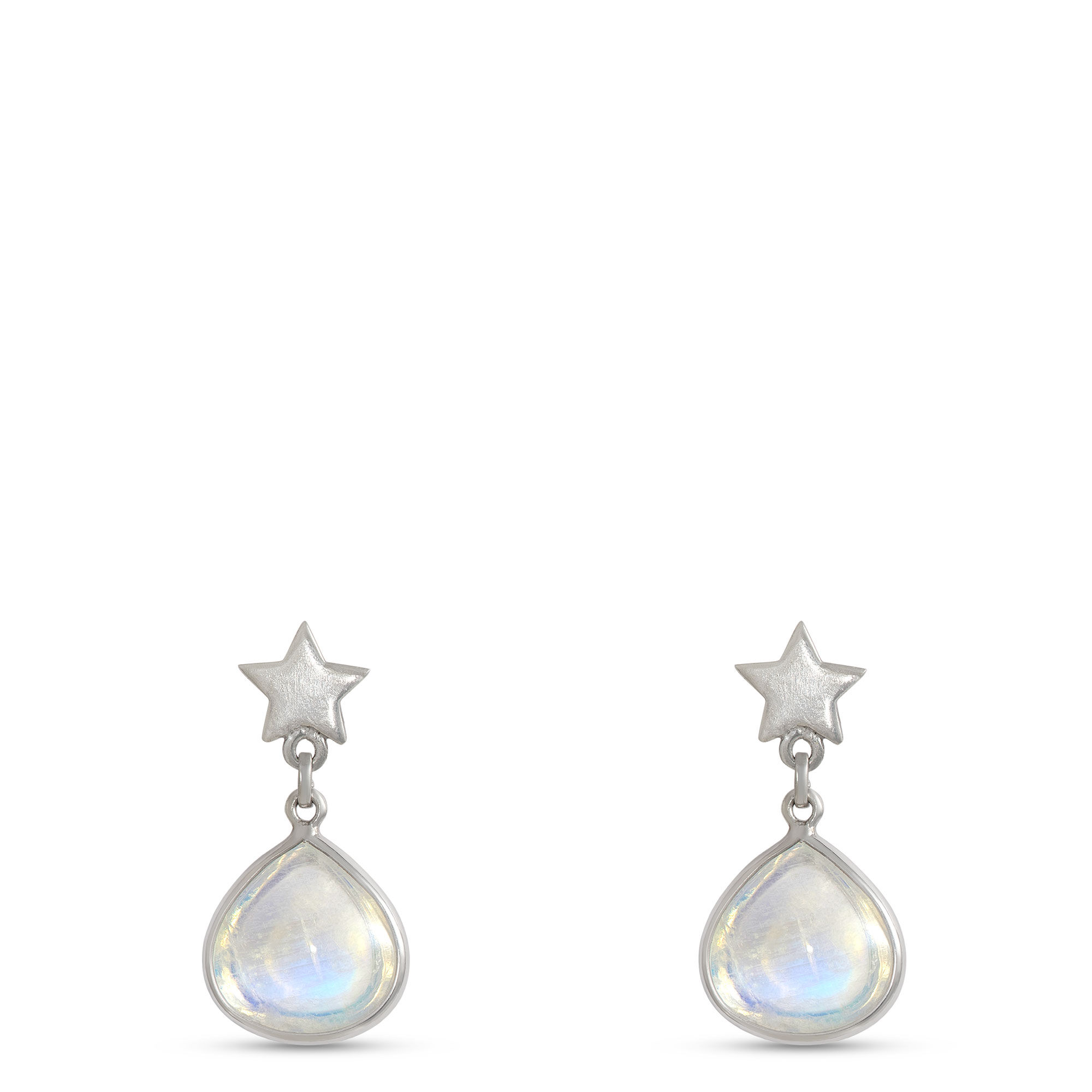 Moonstone Earrings, Sterling Silver