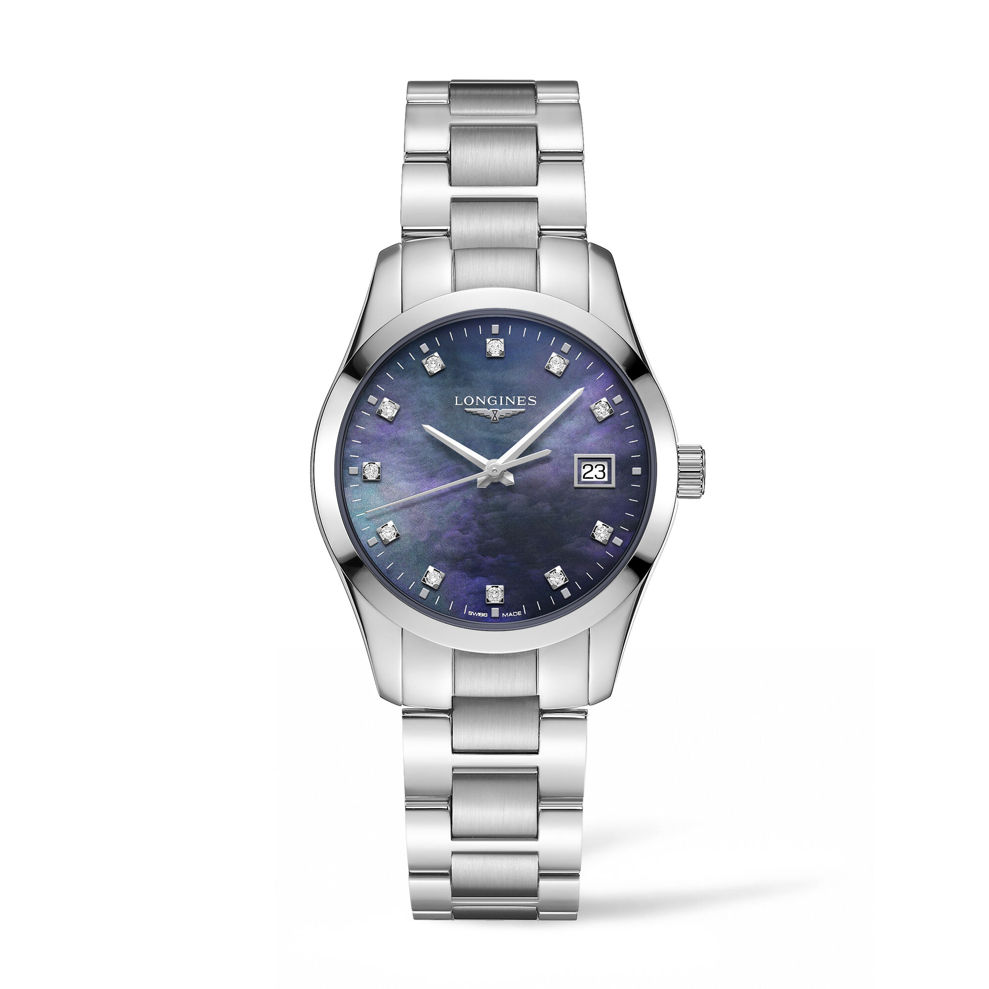 Longines Conquest Classic Black Mother-of-Pearl Dial, 34mm