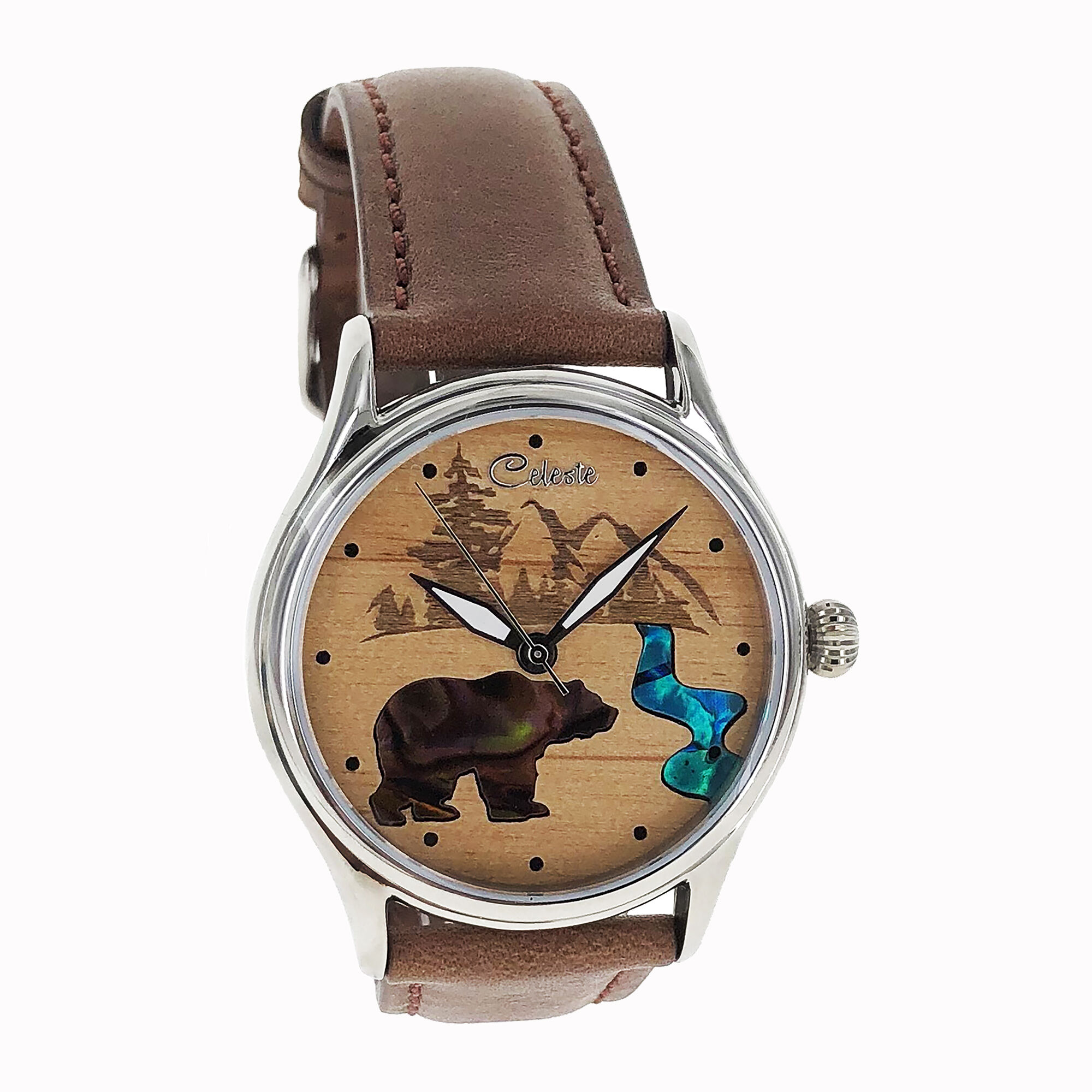 Celeste Papa Bear Brown Dial Watch, 38mm