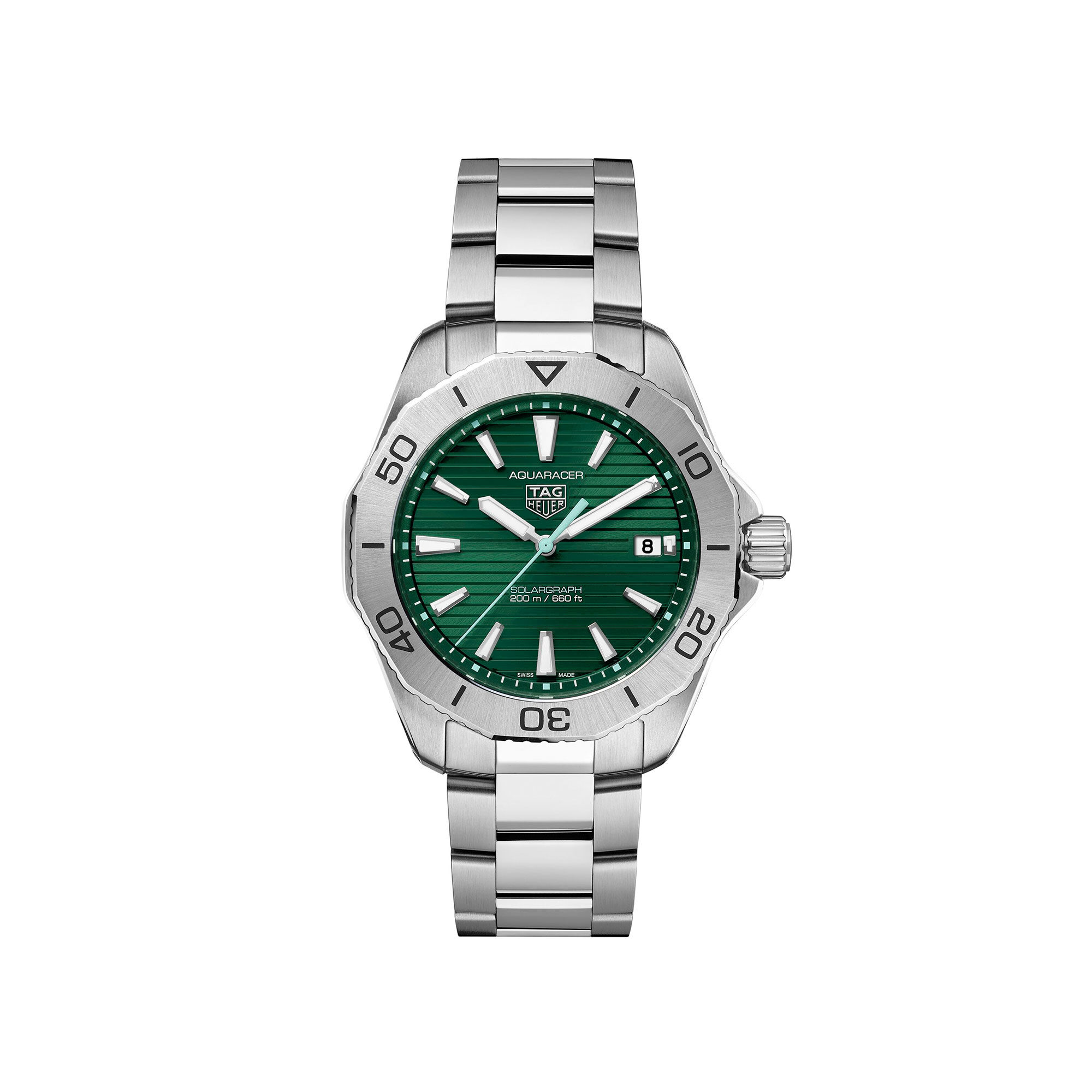 TAG Heuer Aquaracer Professional 200 Solargraph Watch Green Dial, 40mm