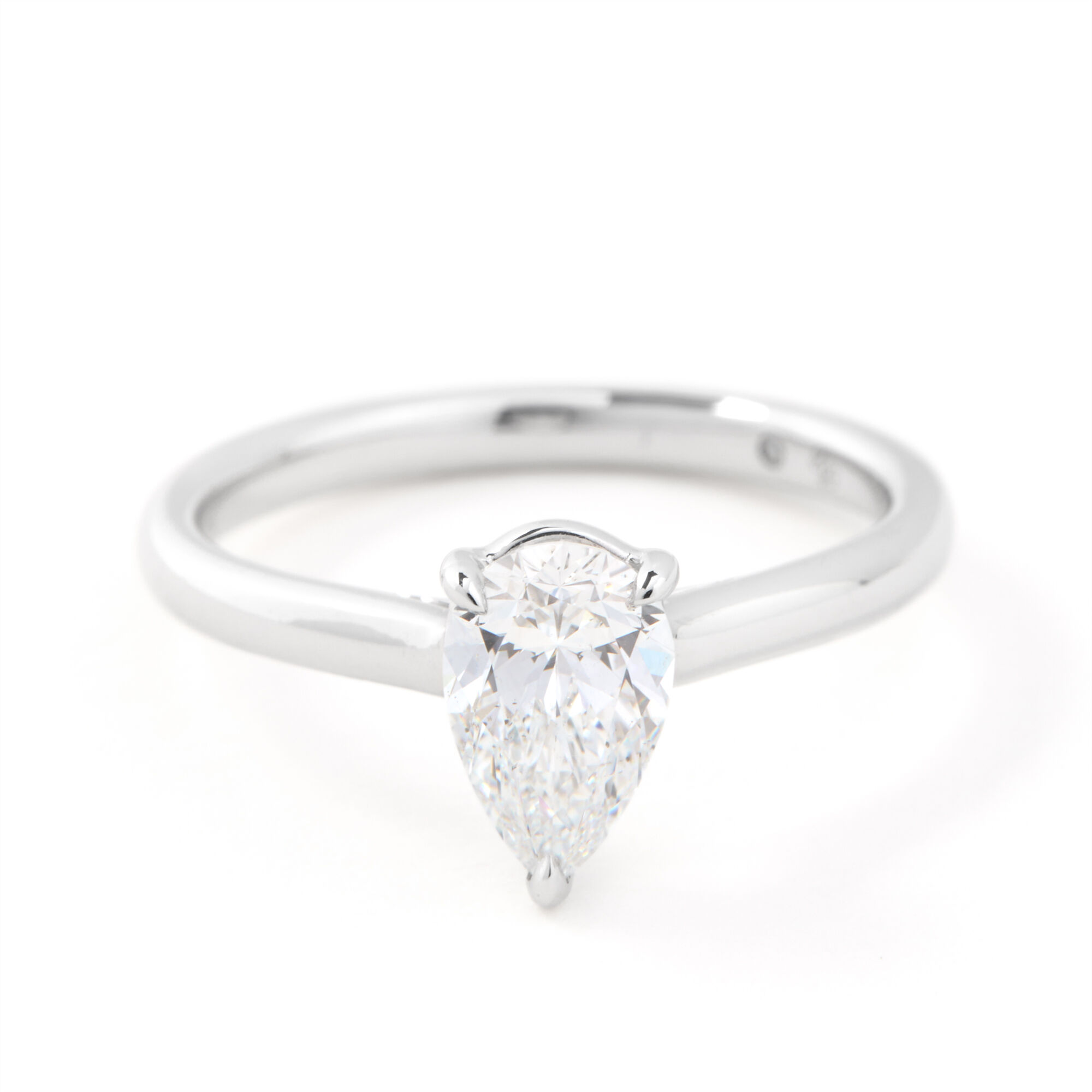 Bella Ponte “Whisper” Pear Shape Diamond Engagement Ring, 14K White Gold