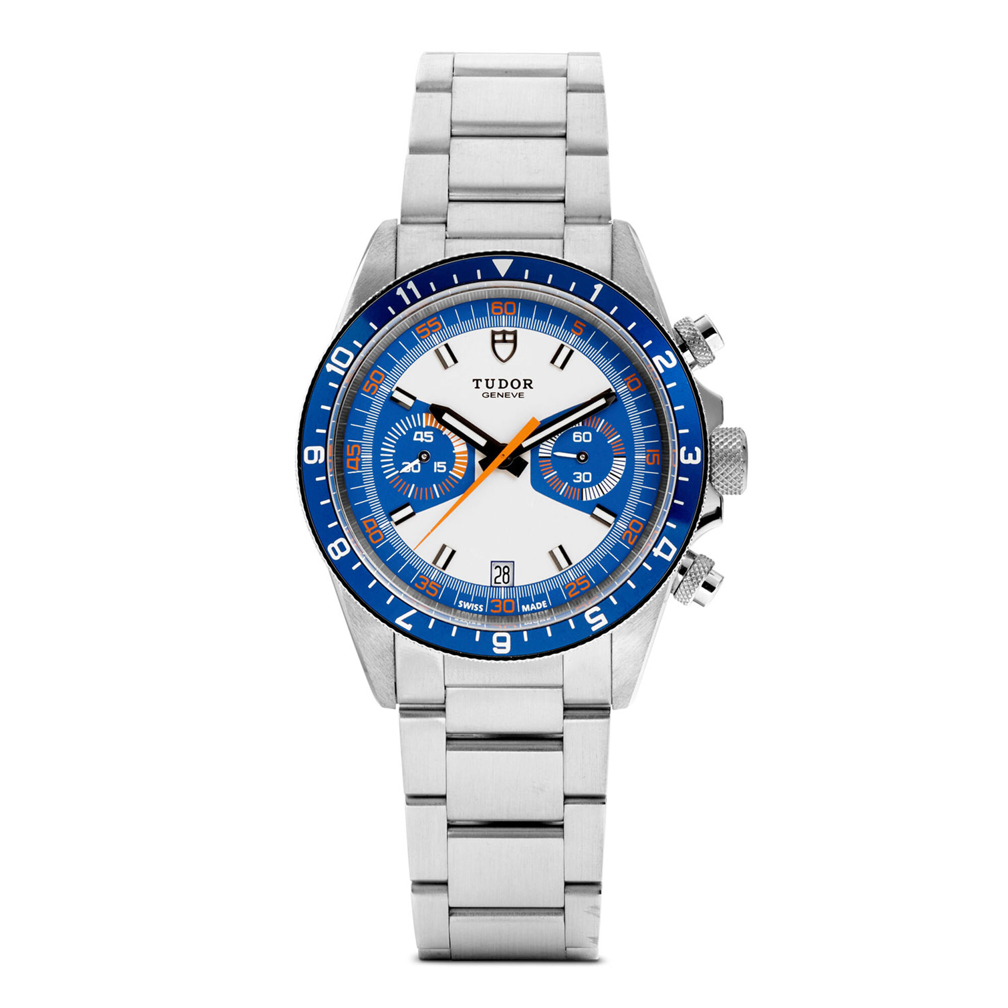 Pre-Owned TUDOR Heritage Chrono Blue Watch Steel Case Opaline Dial, 42mm