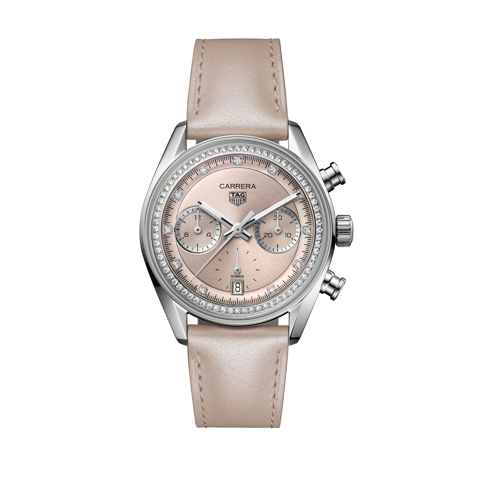 TAG Heuer Carrera Chronograph Pink Dial Watch, 39mm