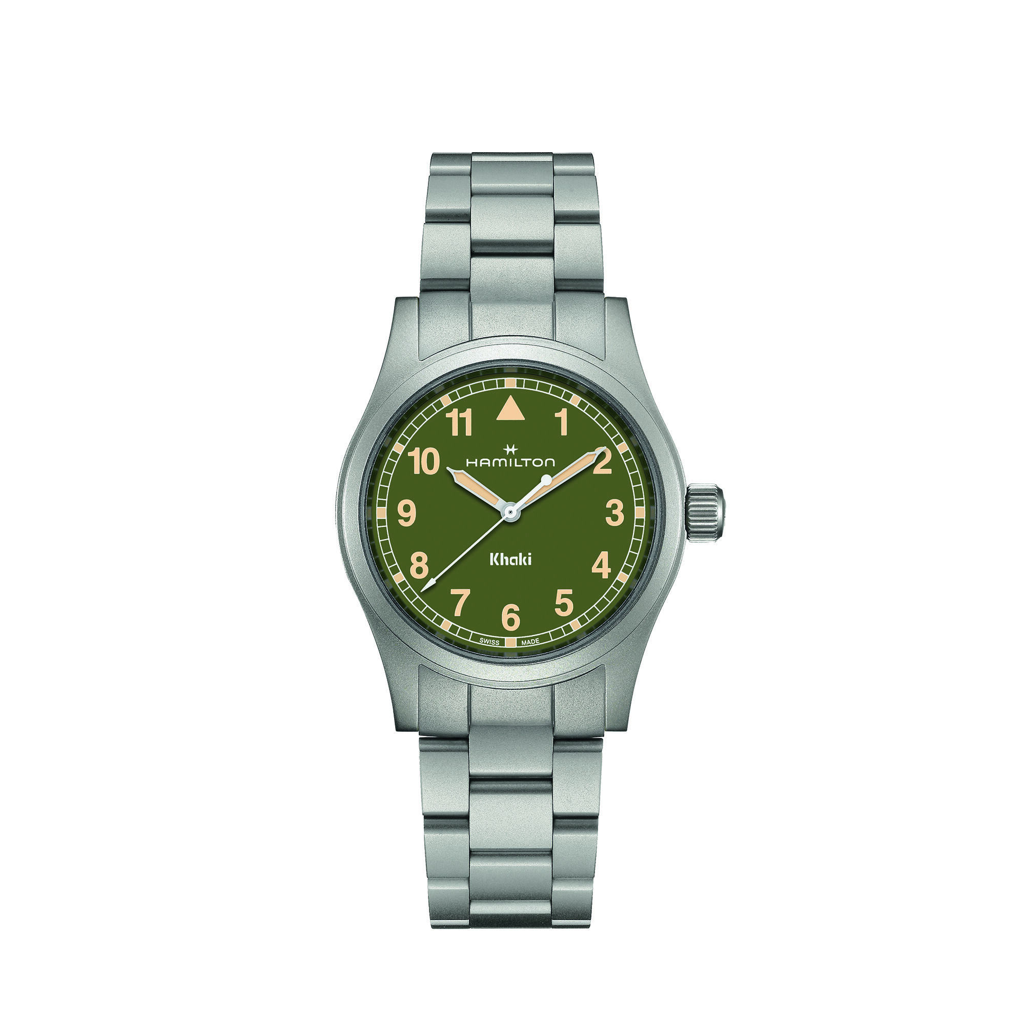 Hamilton Khaki Field Quartz Watch Green Dial, 38mm