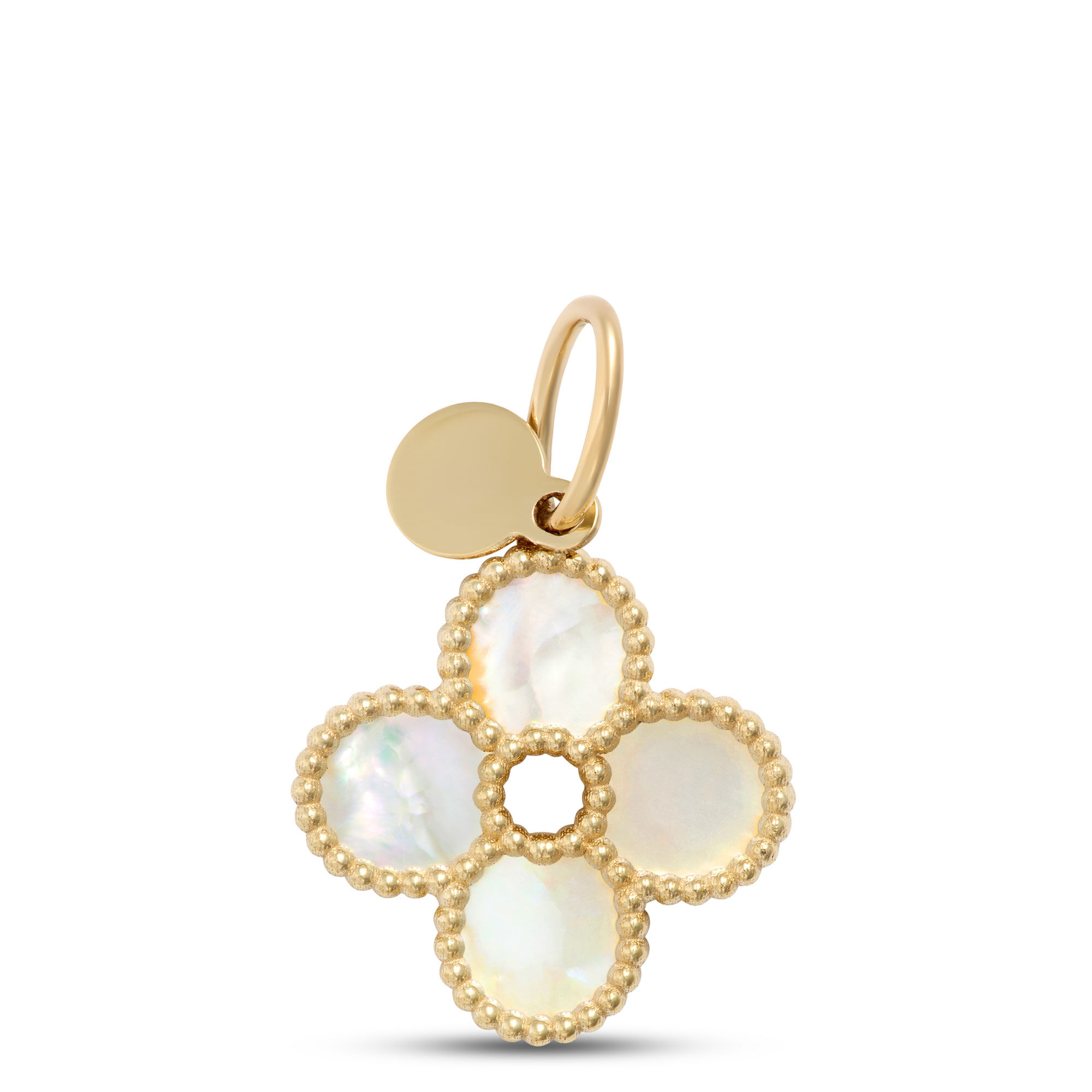 Toscano Four-Petal Flower Charm, 14k Yellow Gold