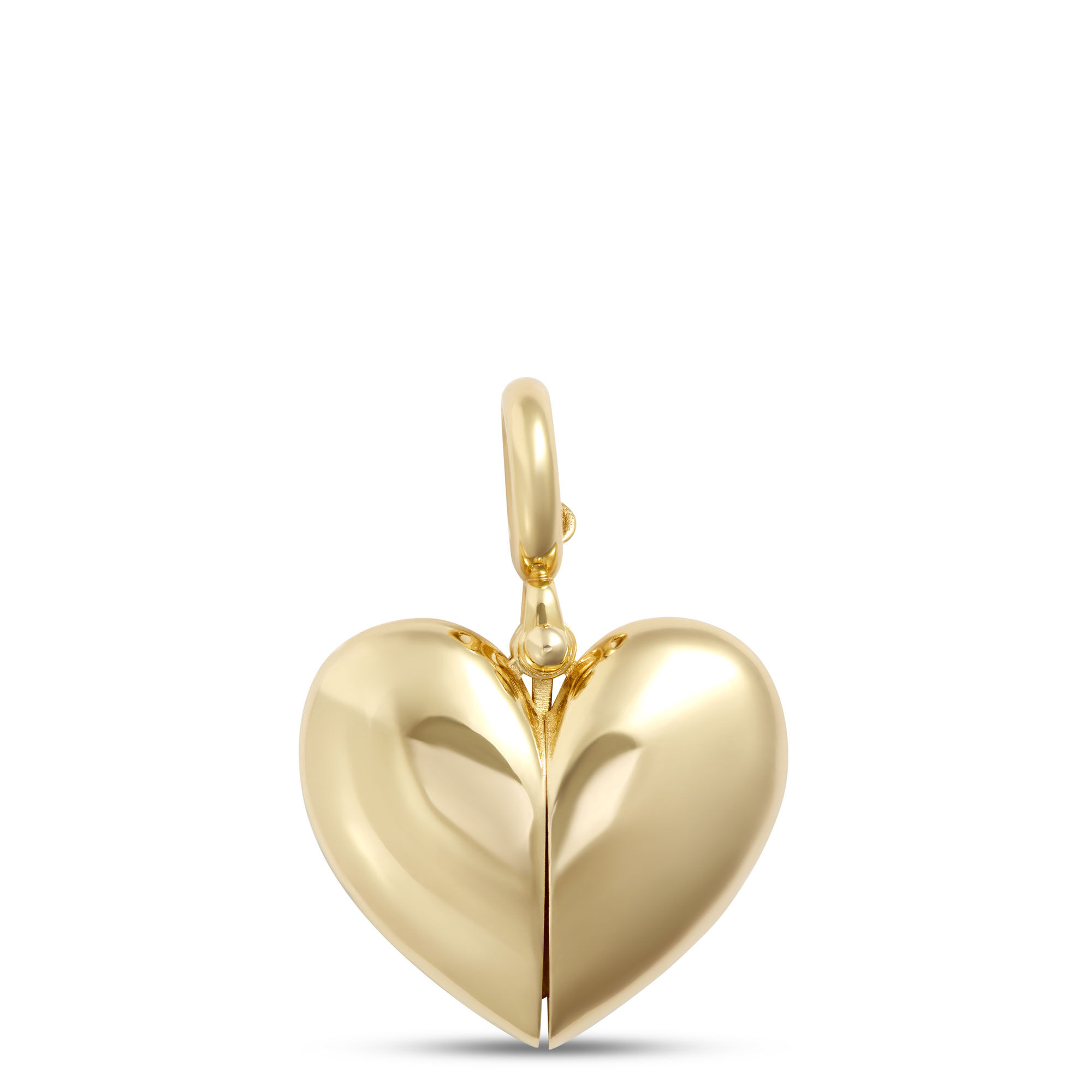 Toscano Heart Charm, 14k Yellow Gold