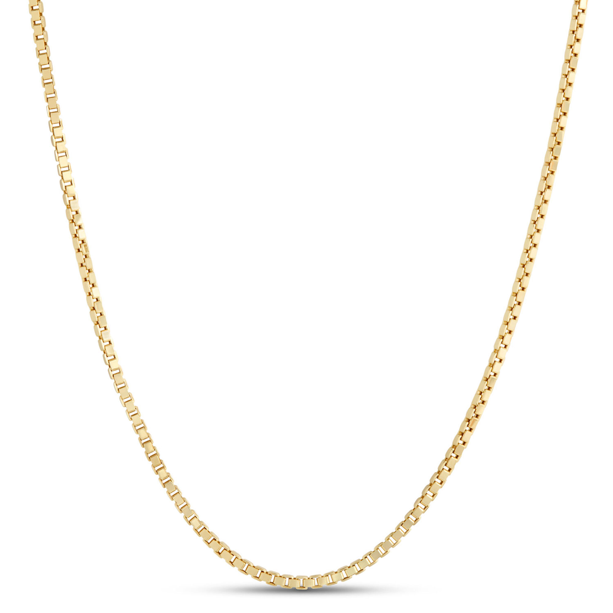 Toscano 24-Inch Square Box Chain, 14K Yellow Gold