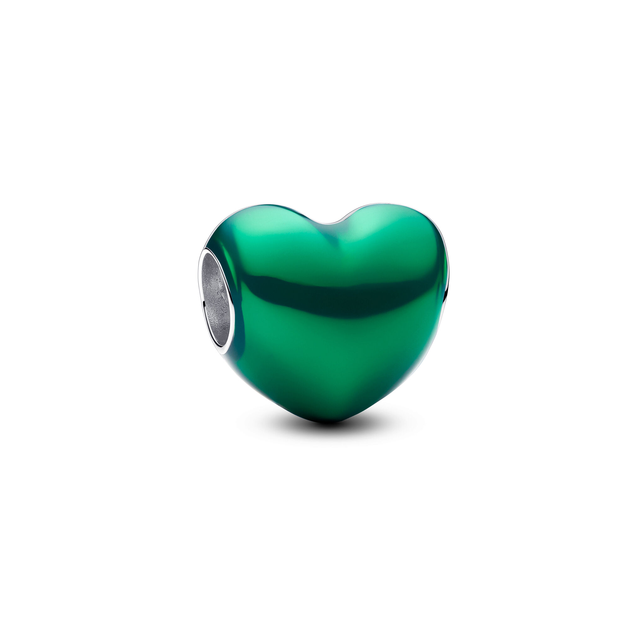 Pandora Metallic Green Heart Charm
