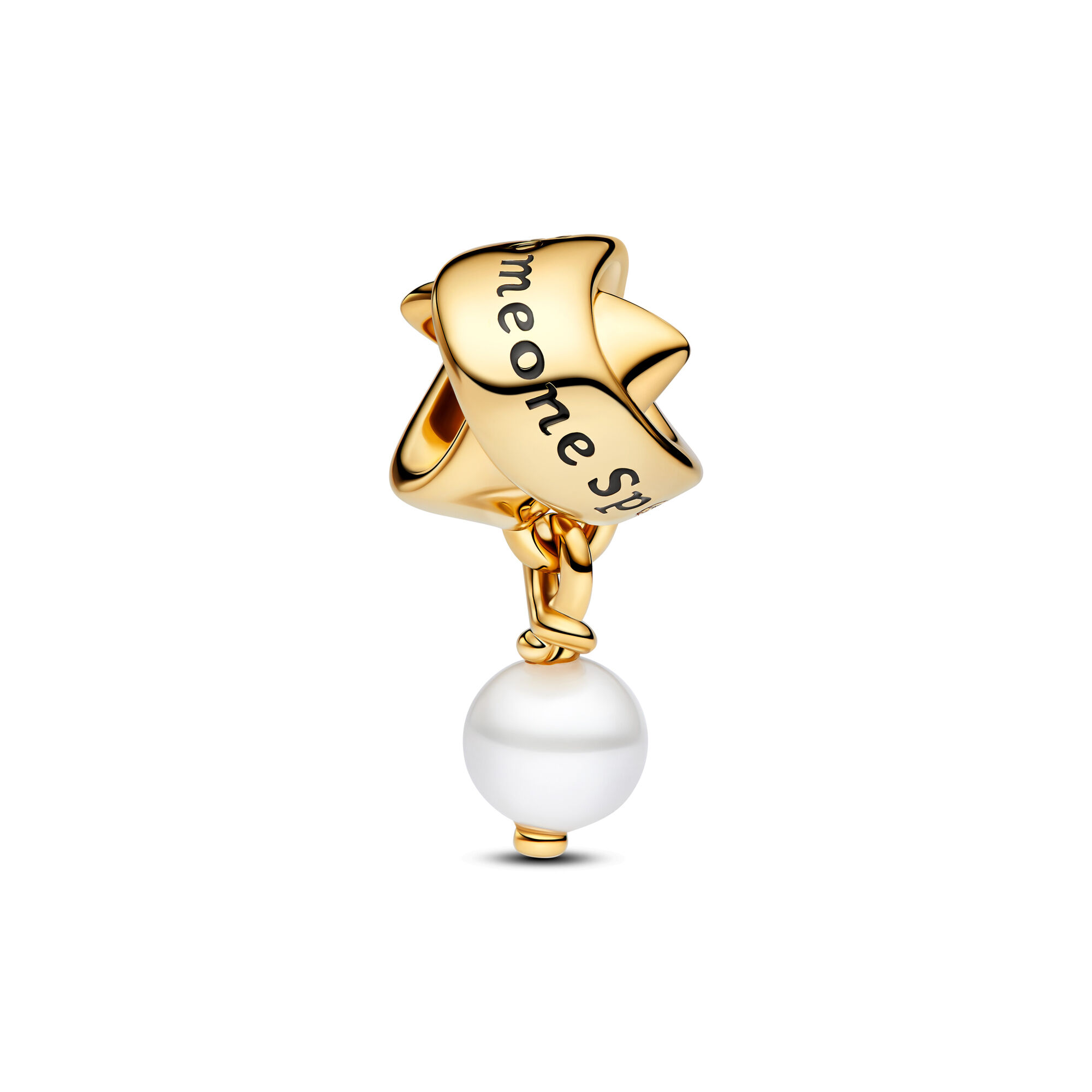 Pandora Treated Freshwater Cultured Pearl Ribbon Charm