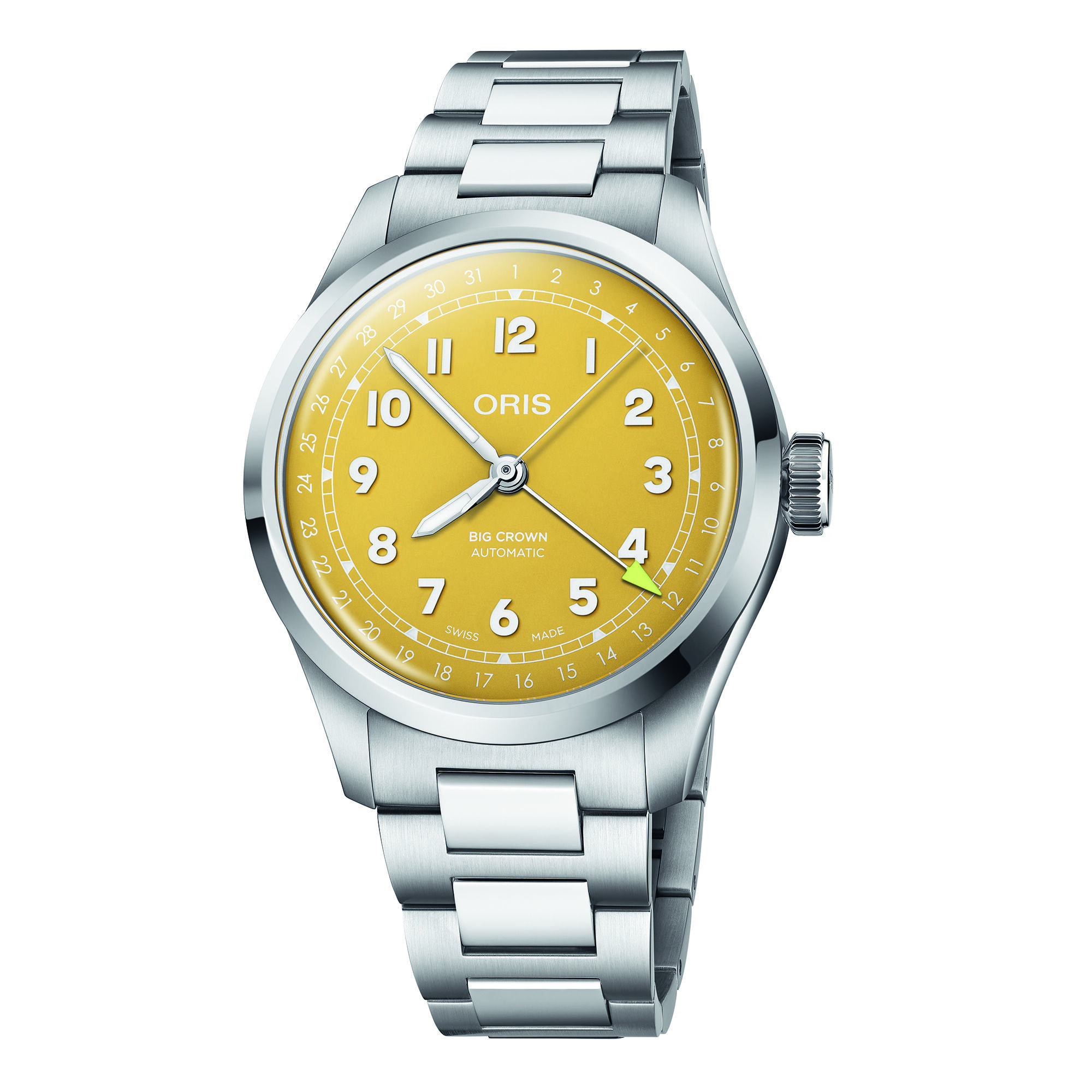 Oris Big Crown Pointer Date Yellow Dial Watch, 40mm