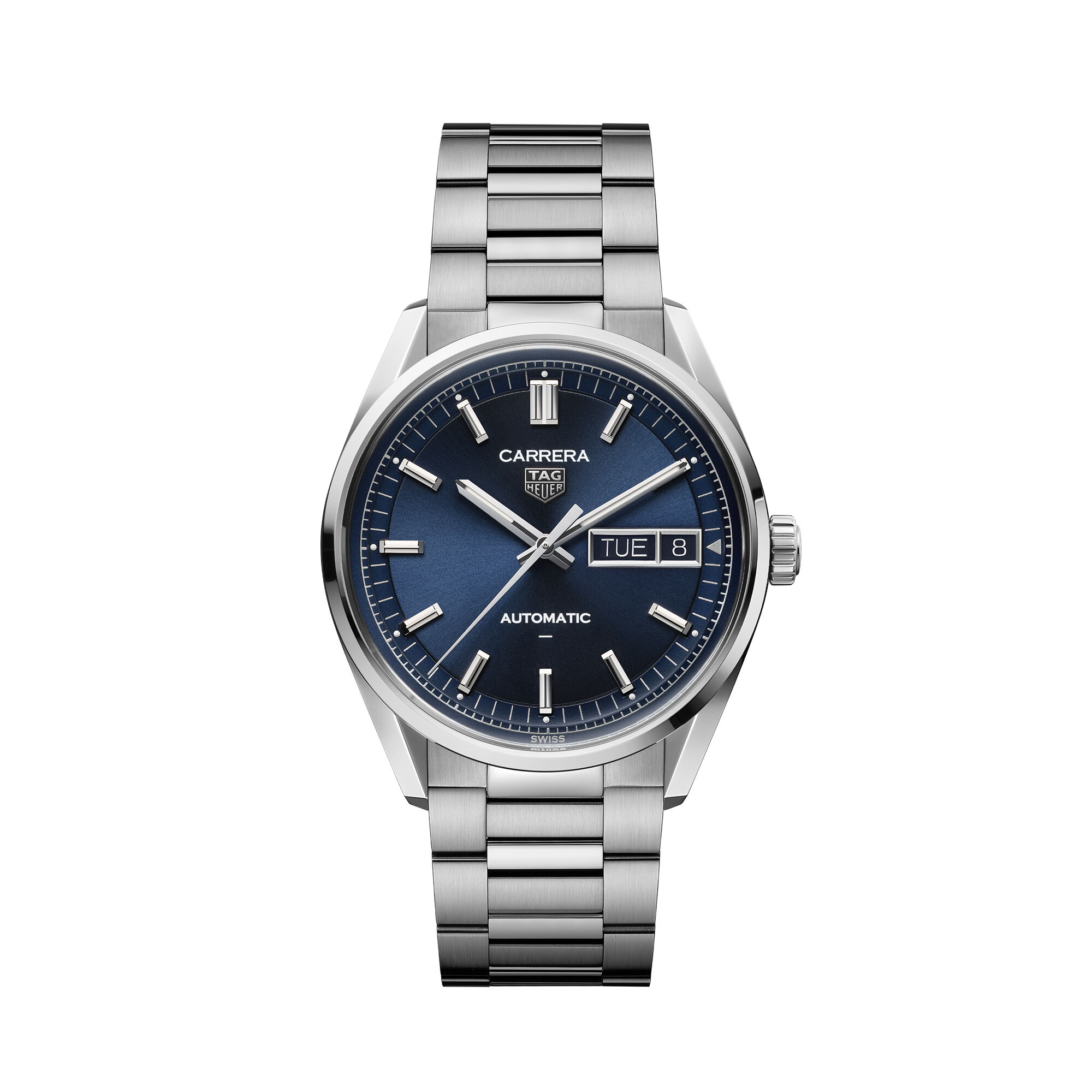 TAG Heuer Carrera Day-Date Blue Dial Watch, 41mm