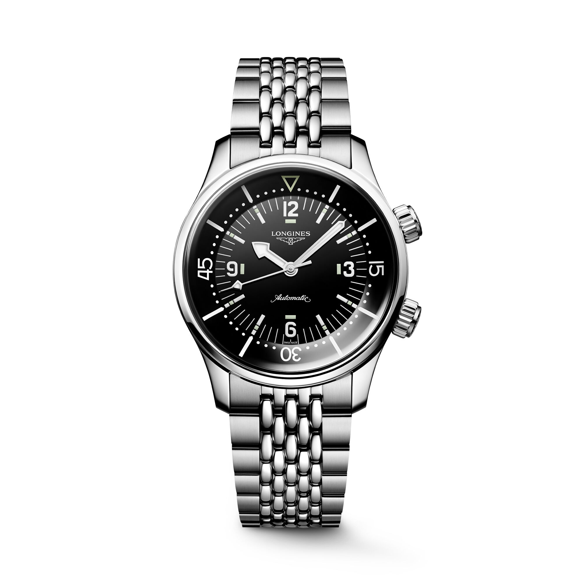 Longines Legend Diver Black Dial Watch, 39mm