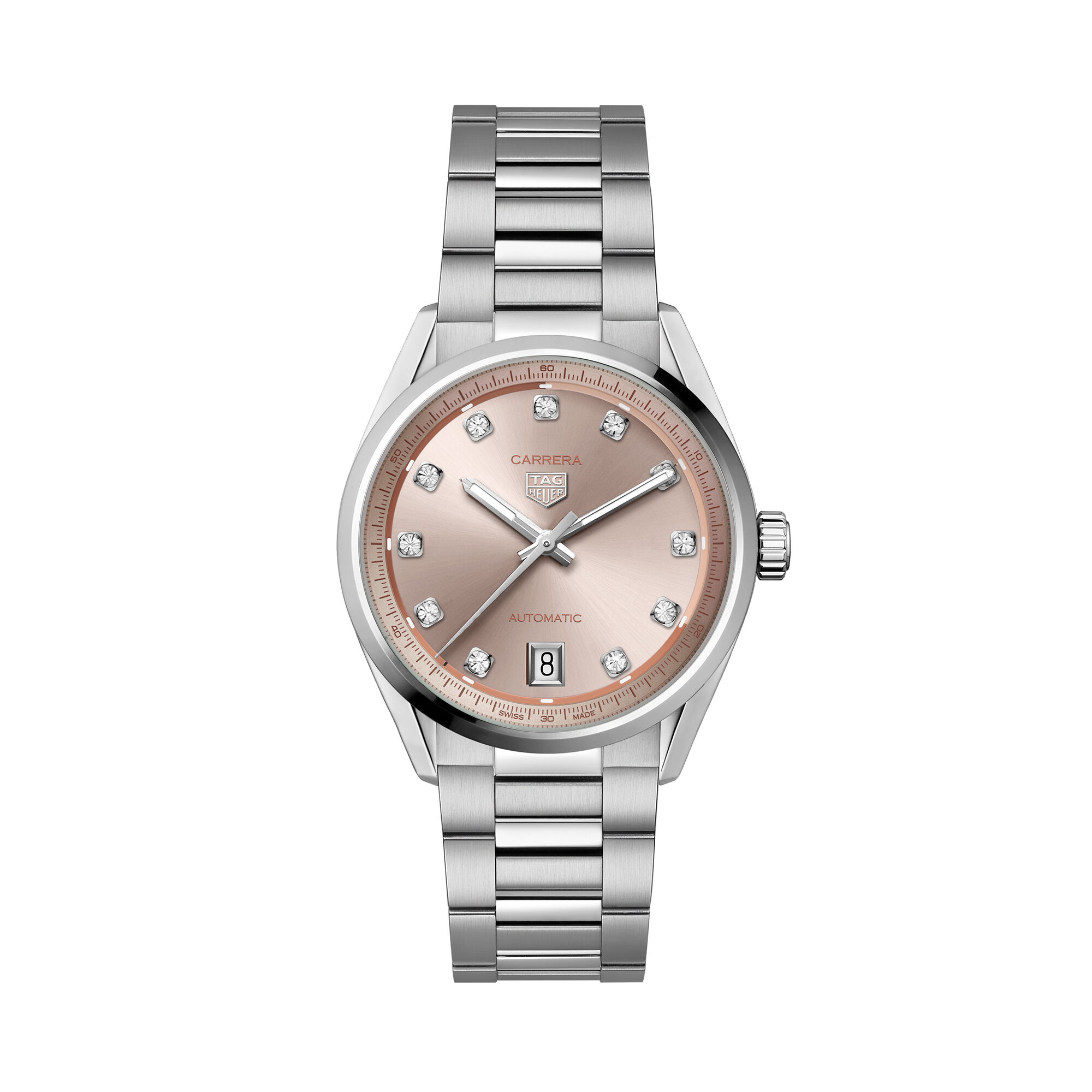 TAG Heuer Carrera Pink Dial Watch, 36mm