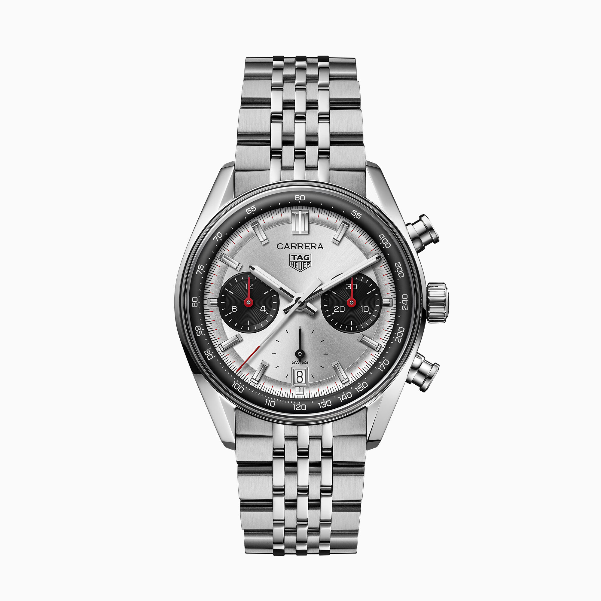 TAG Heuer Carrera Chronograph White Dial Watch, 39mm